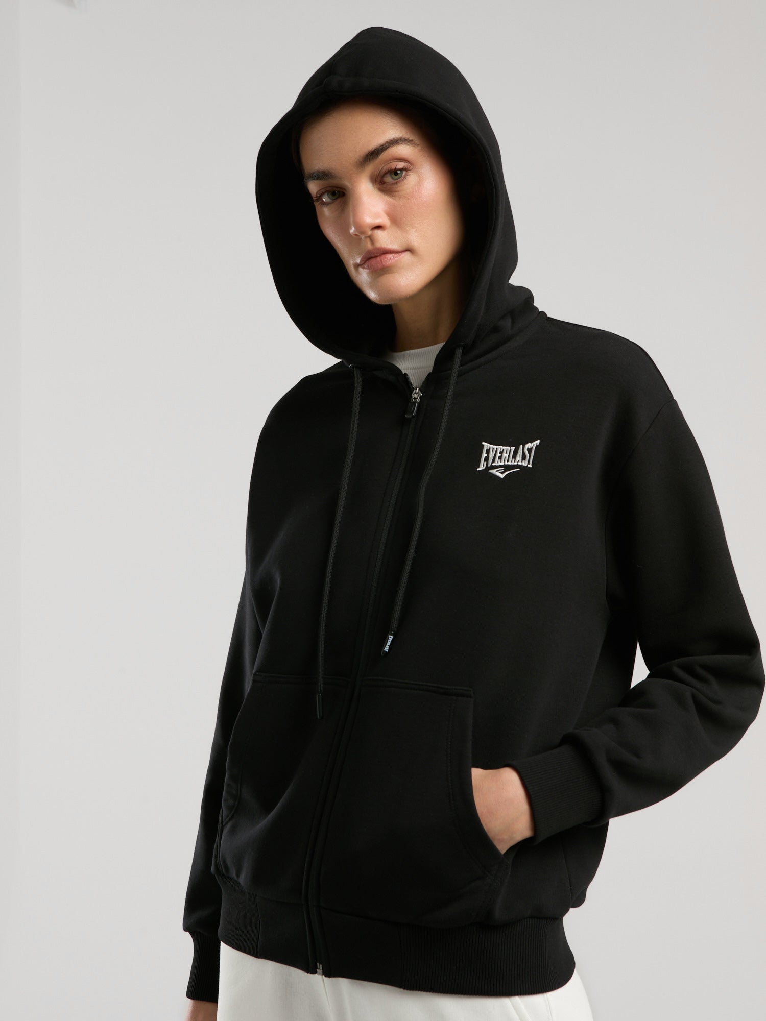 Ever Classics Wmn Siyah Kadın Kapüşonlu Full Zip Sweatshirt - 4