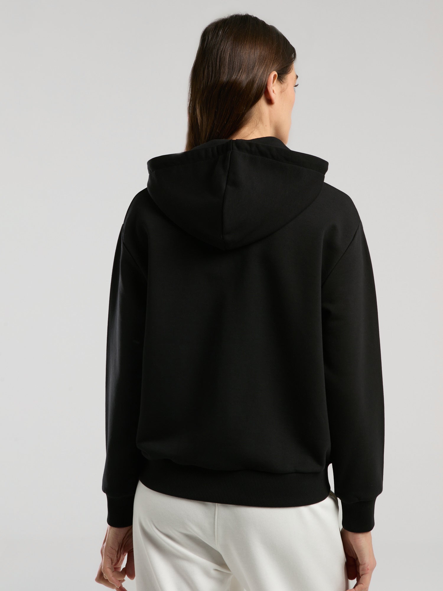 Ever Classics Wmn Siyah Kadın Kapüşonlu Full Zip Sweatshirt - 6