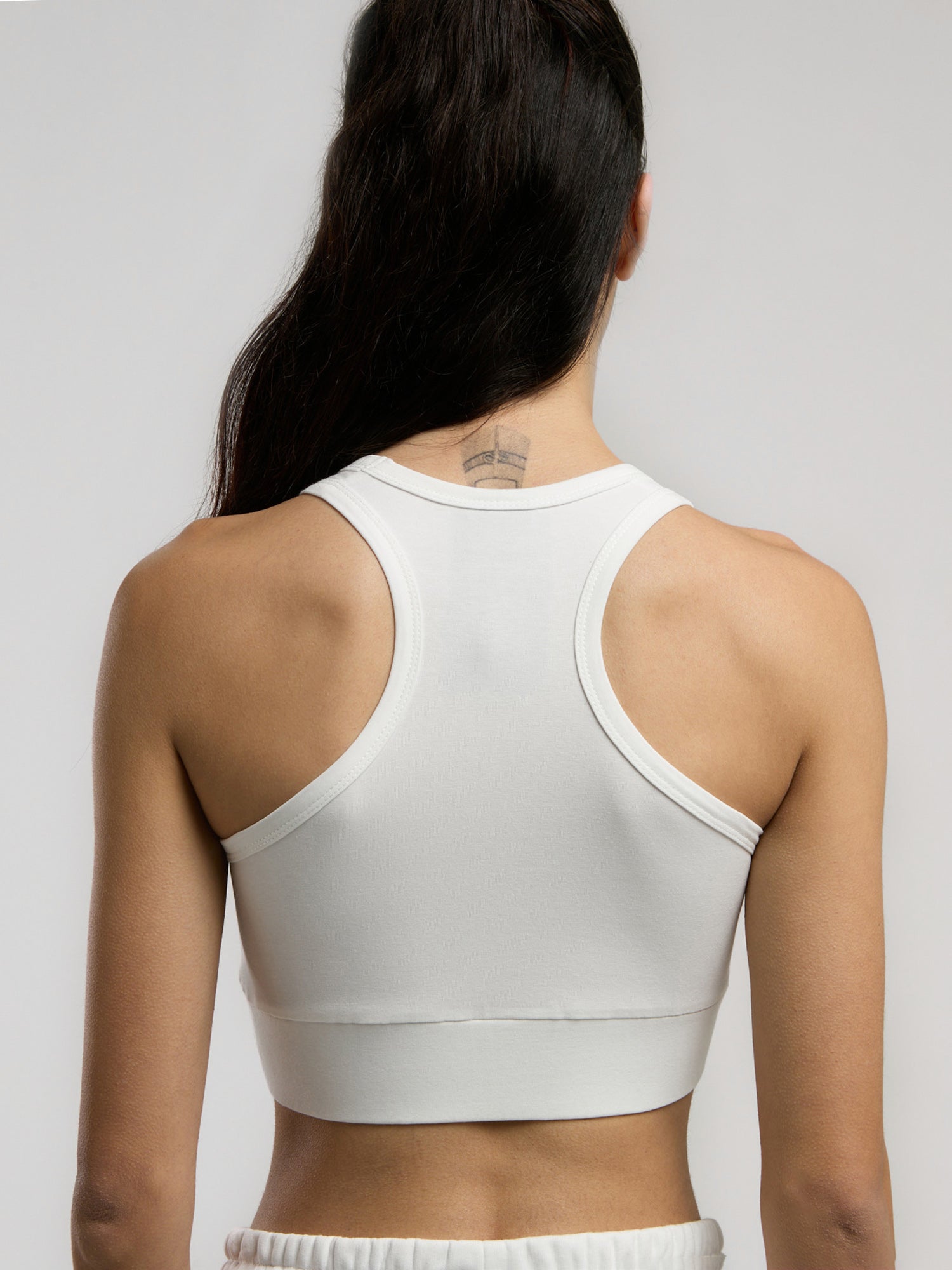 Ever Essentials Beyaz Kadın Pamuk Sporcu Sütyeni - 3