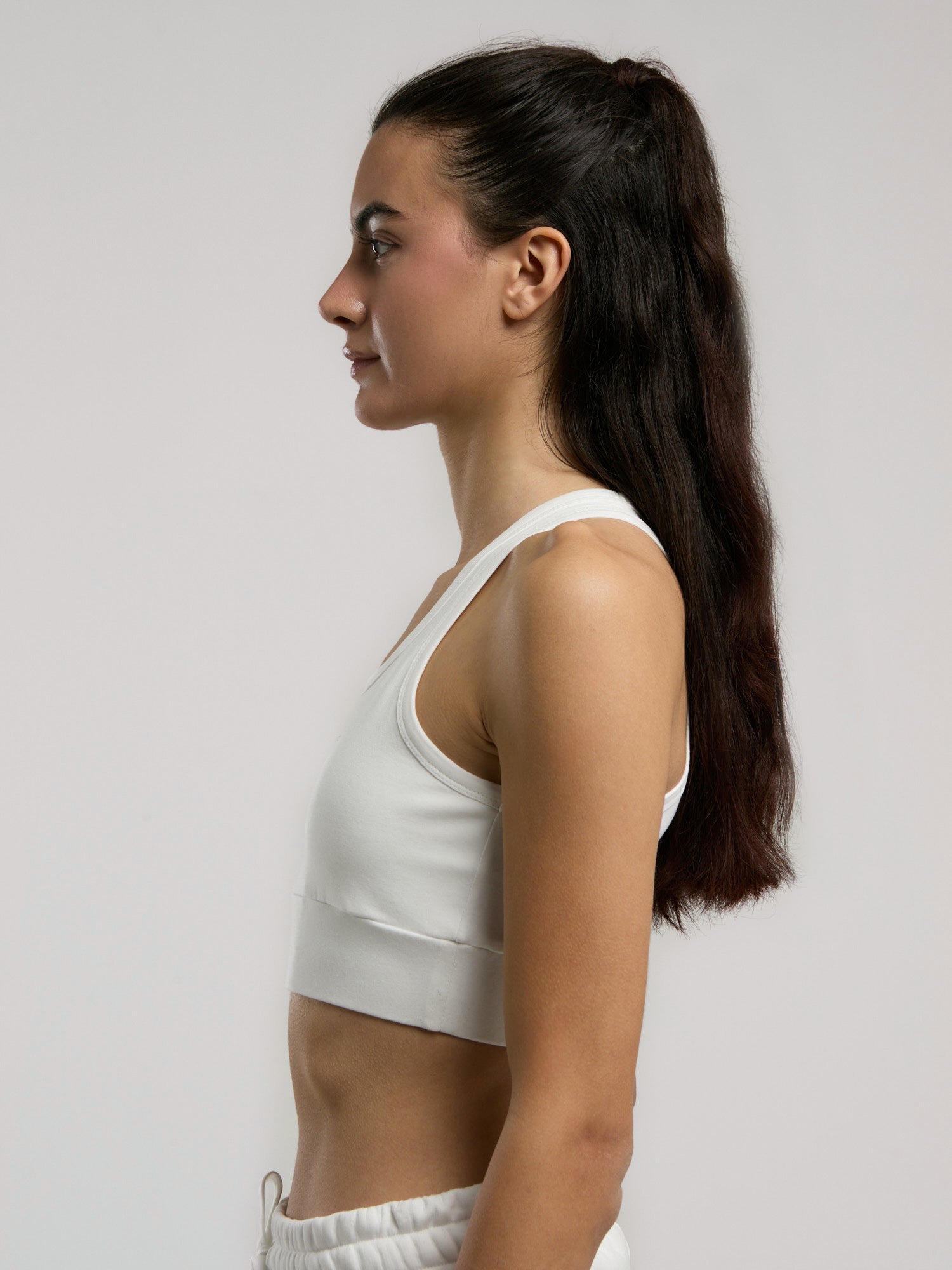 Ever Essentials Beyaz Kadın Pamuk Sporcu Sütyeni - 5