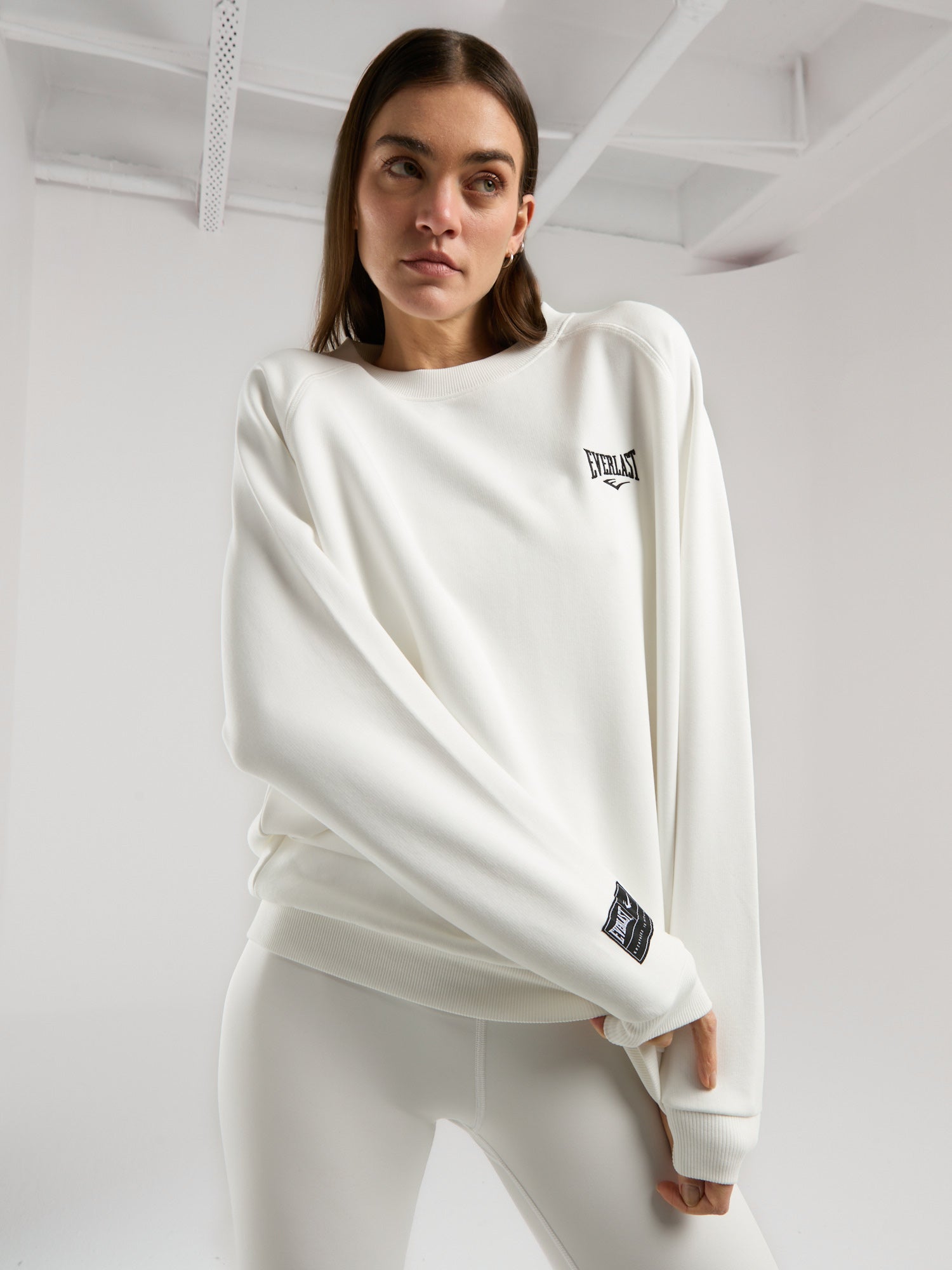 Ever Essentials Beyaz Kadın Sweatshirt - 6