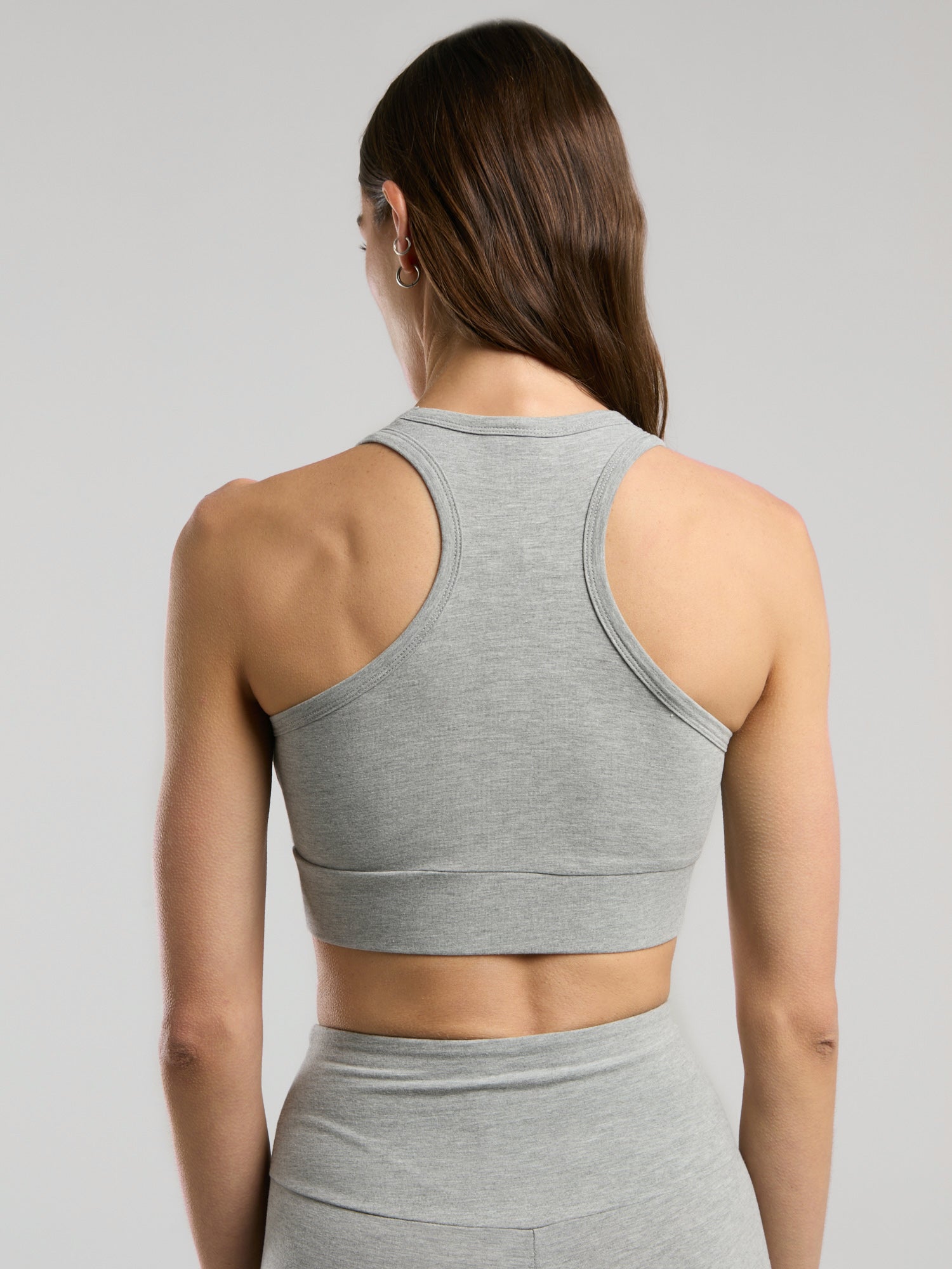Ever Essentials Gri Melanj Kadın Pamuk Sporcu Sütyeni - 3