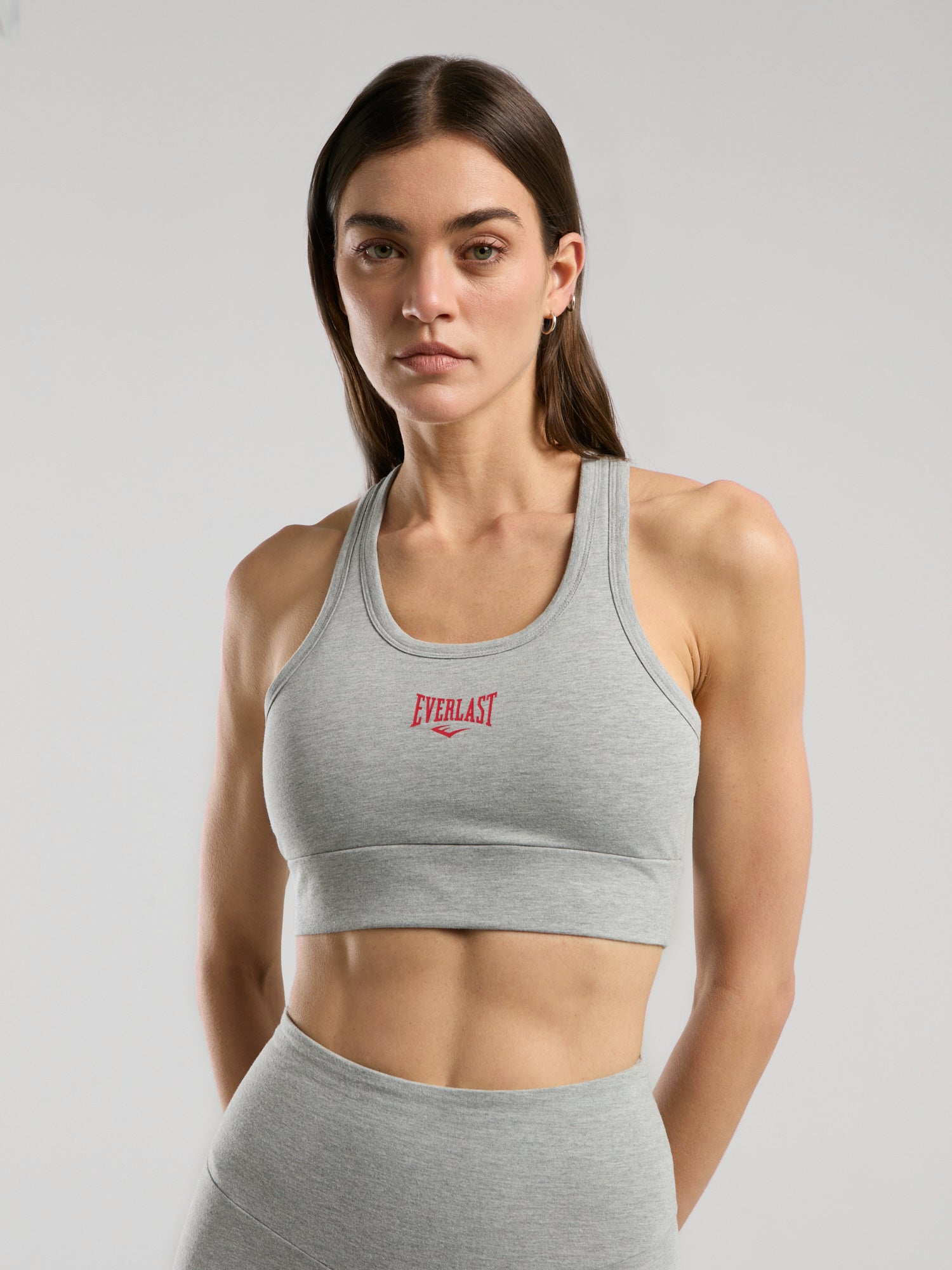 Ever Essentials Gri Melanj Kadın Pamuk Sporcu Sütyeni - 4