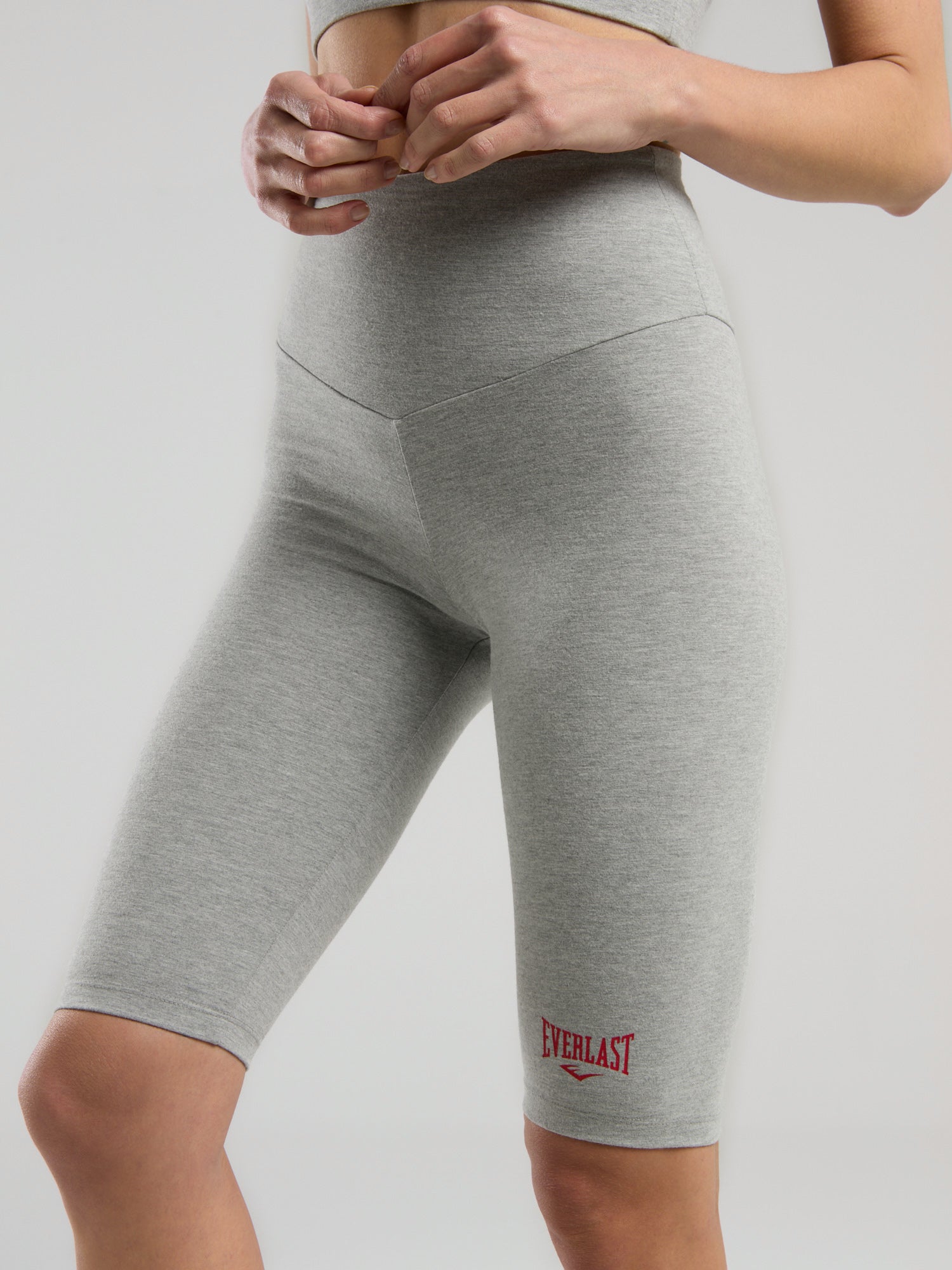 Ever Essentials Gri Melanj Kadın Biker Tayt - 3