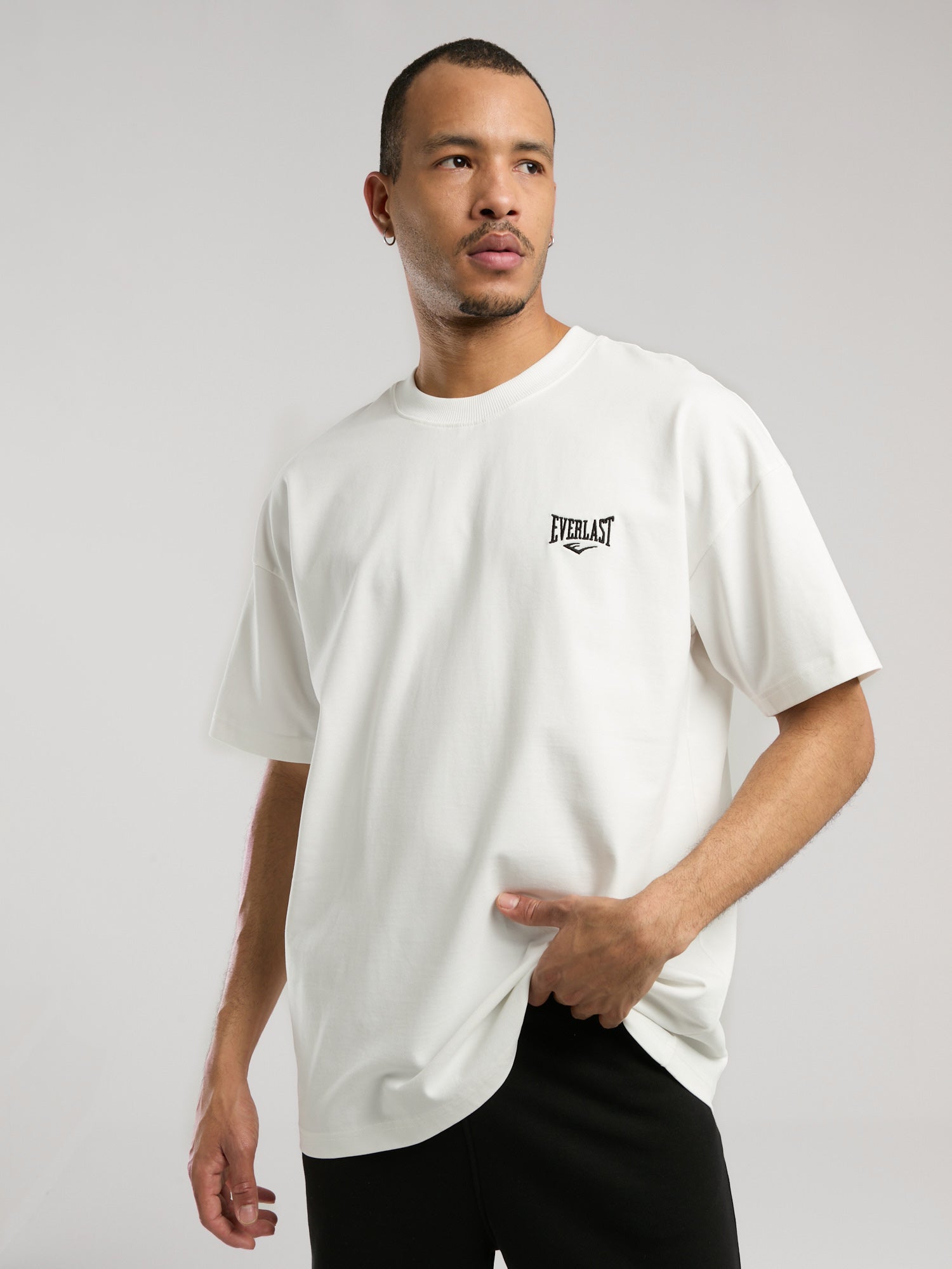 Ever Essentials Oversize Beyaz Erkek Tişört - 5