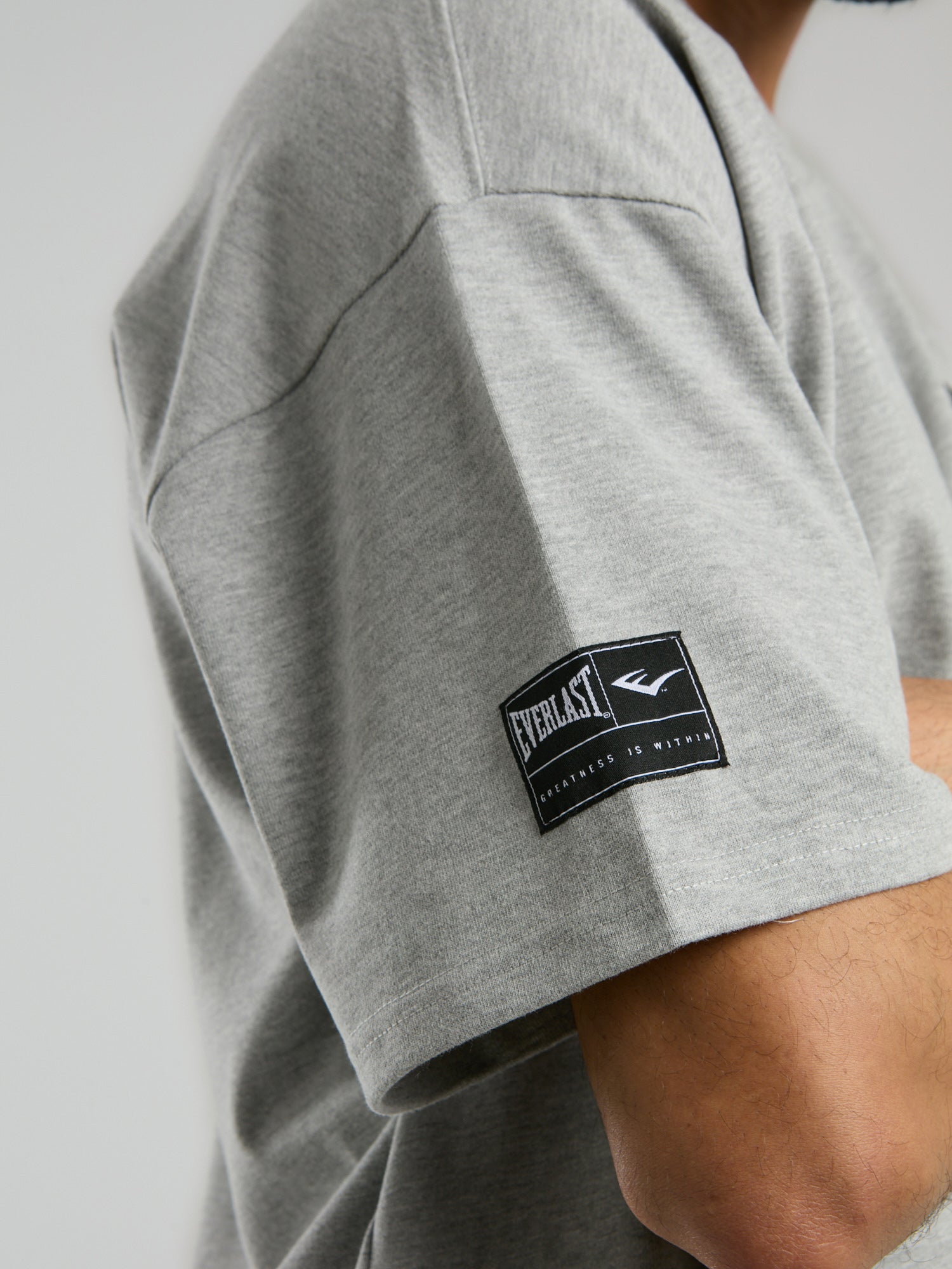 Ever Essentials Oversize Gri Melanj Erkek Tişört - 5