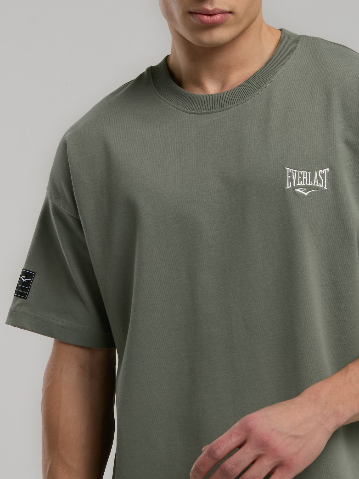 Ever Essentials Oversize Haki Erkek Tişört - 4