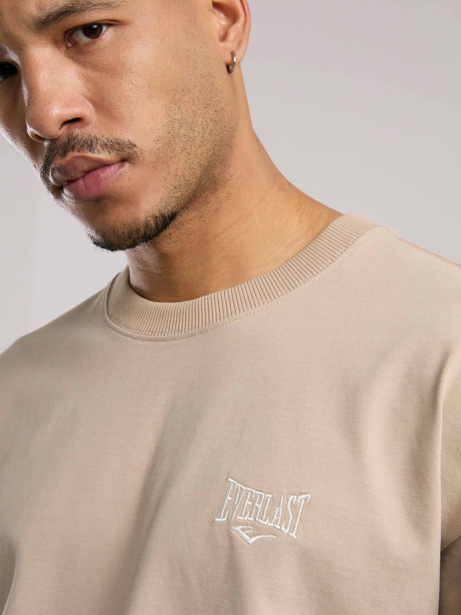 Ever Essentials Oversize Kum Erkek Tişört - 4