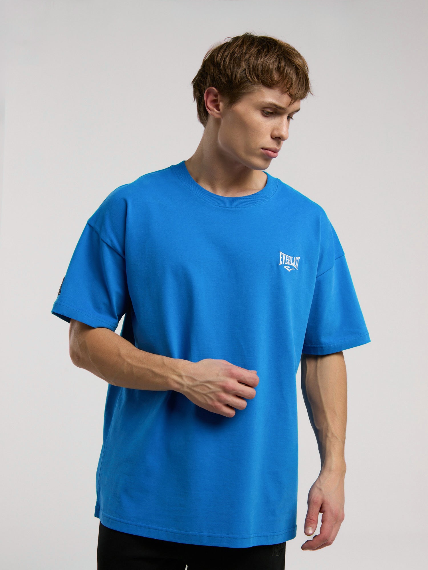 Ever Essentials Oversize Mavi Erkek Tişört - 3