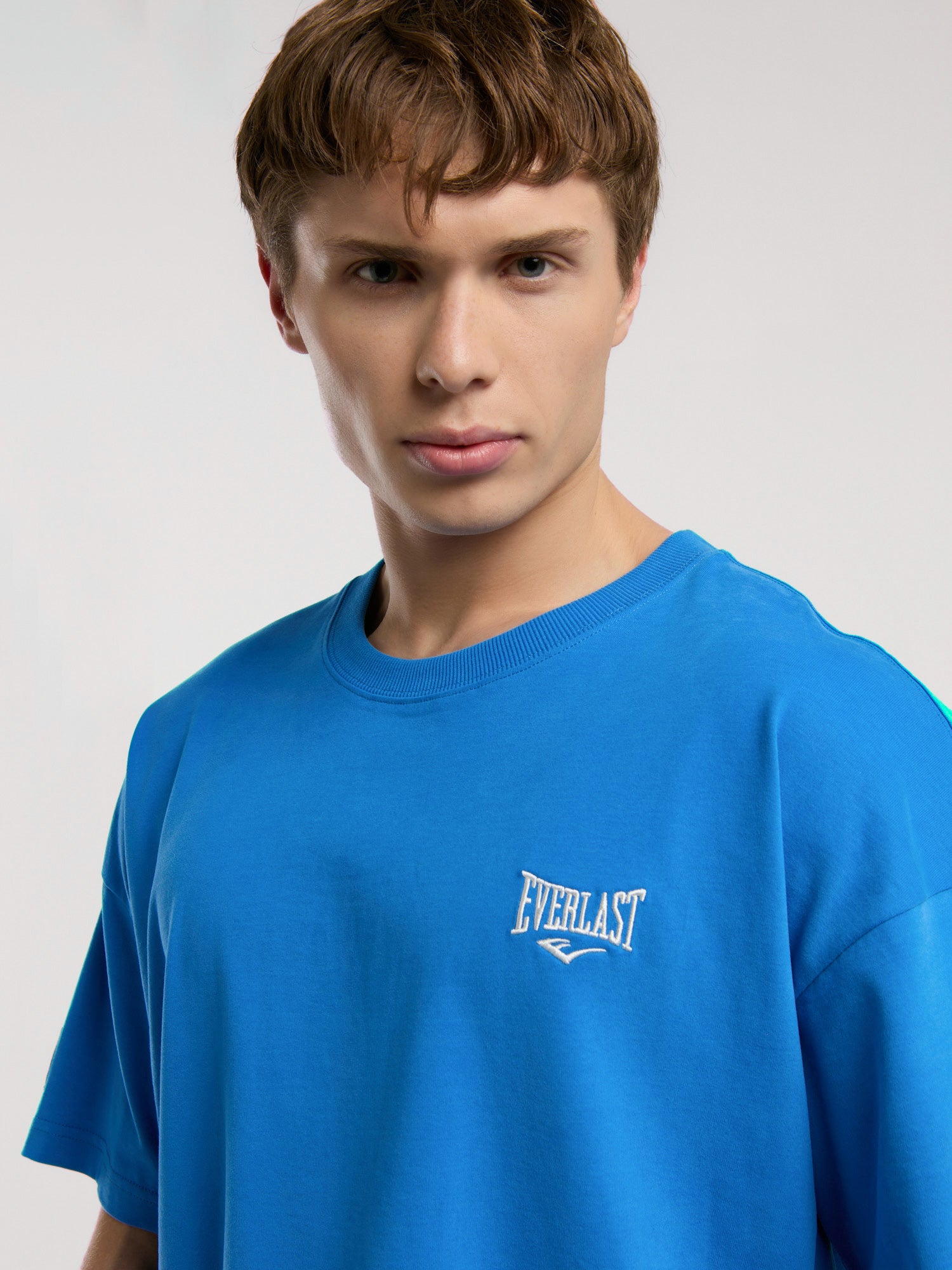 Ever Essentials Oversize Mavi Erkek Tişört - 5