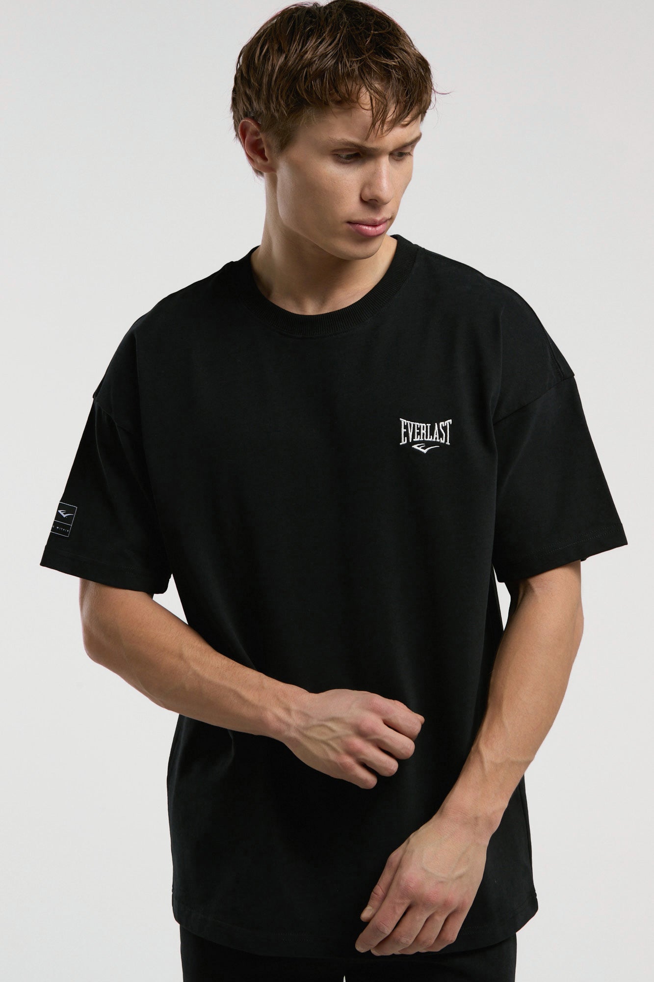 Ever Essentials Oversize Siyah Erkek Tişört - 3