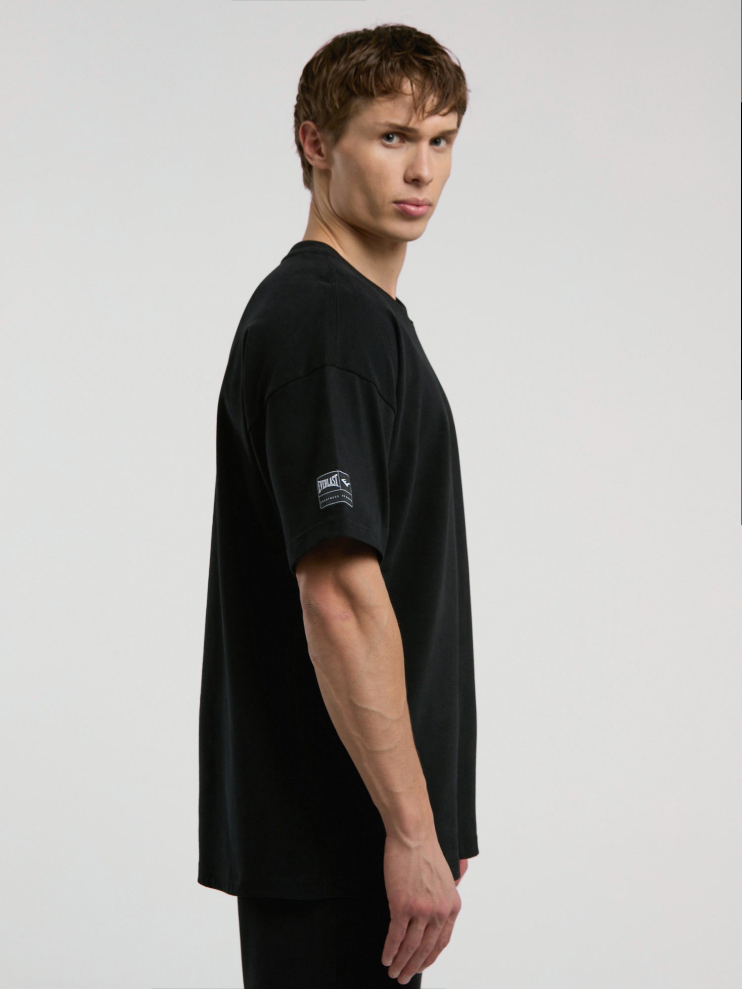 Ever Essentials Oversize Siyah Erkek Tişört - 4