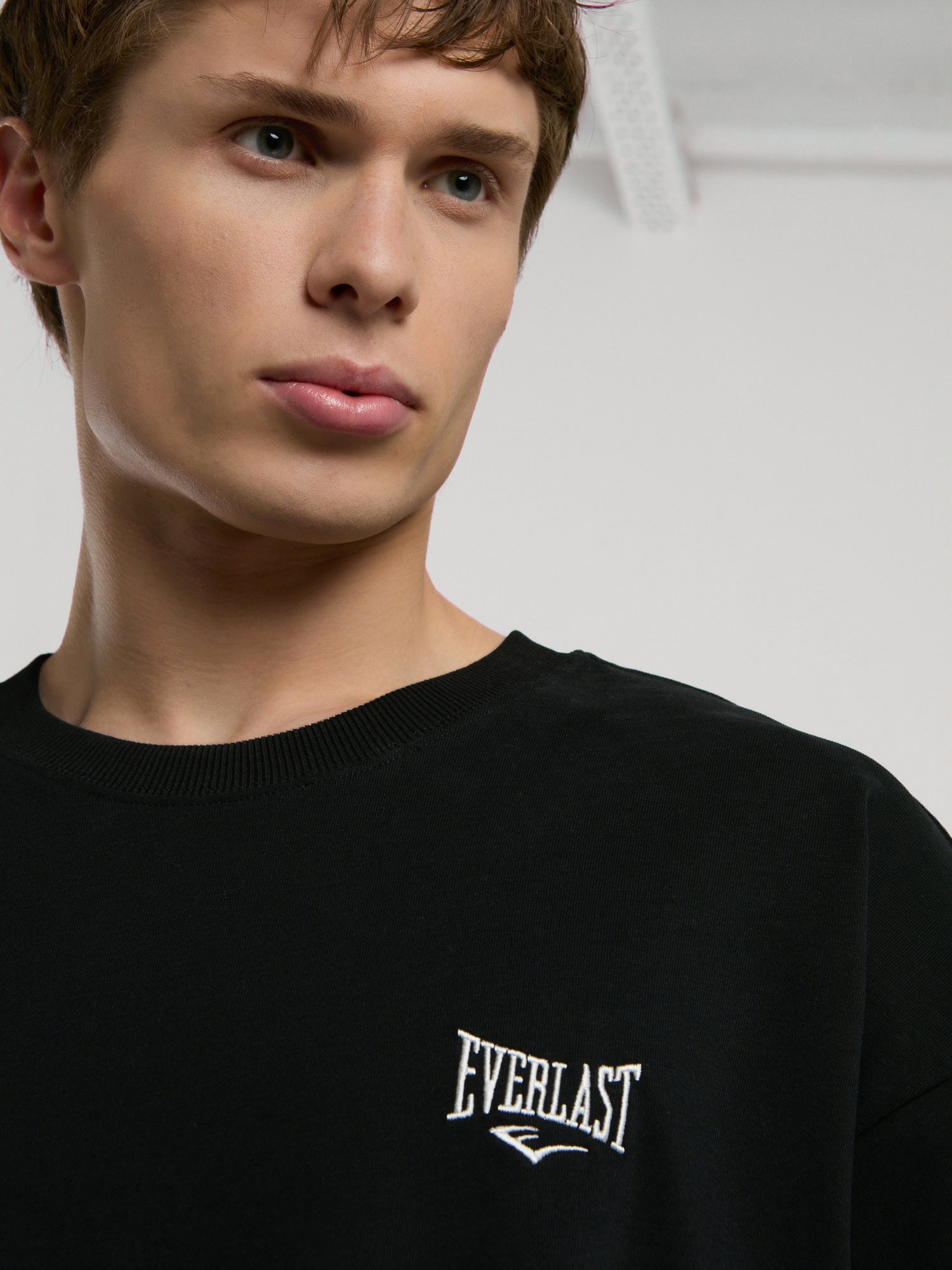 Ever Essentials Oversize Siyah Erkek Tişört - 5