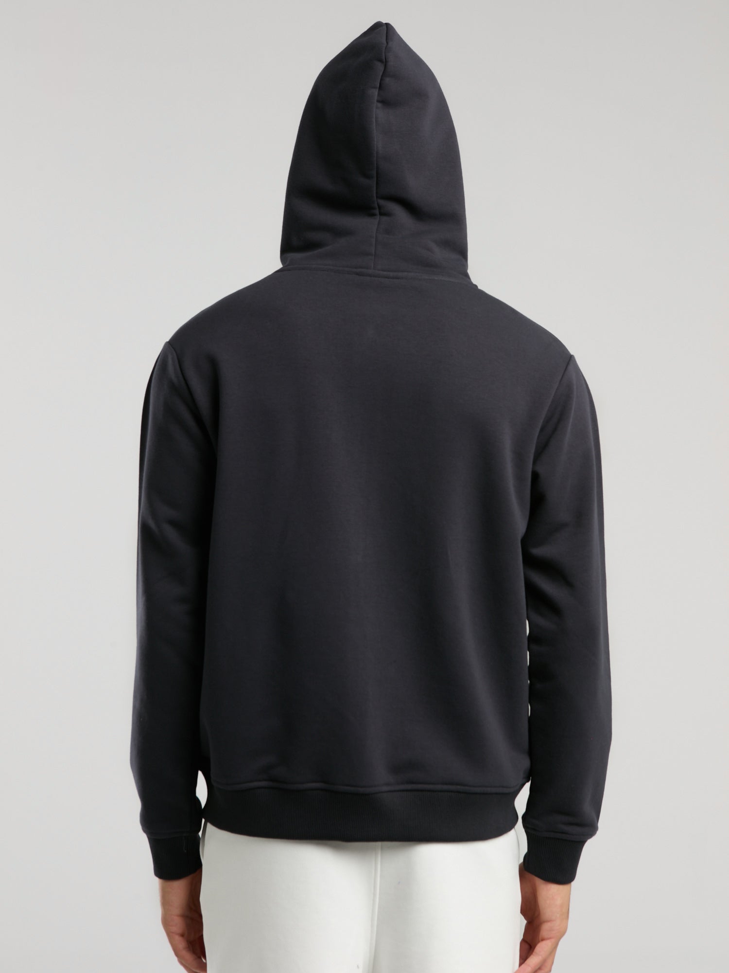 Ever Essentials Regular Antrasit Erkek Kapüşonlu Full Zip Sweatshirt - 3
