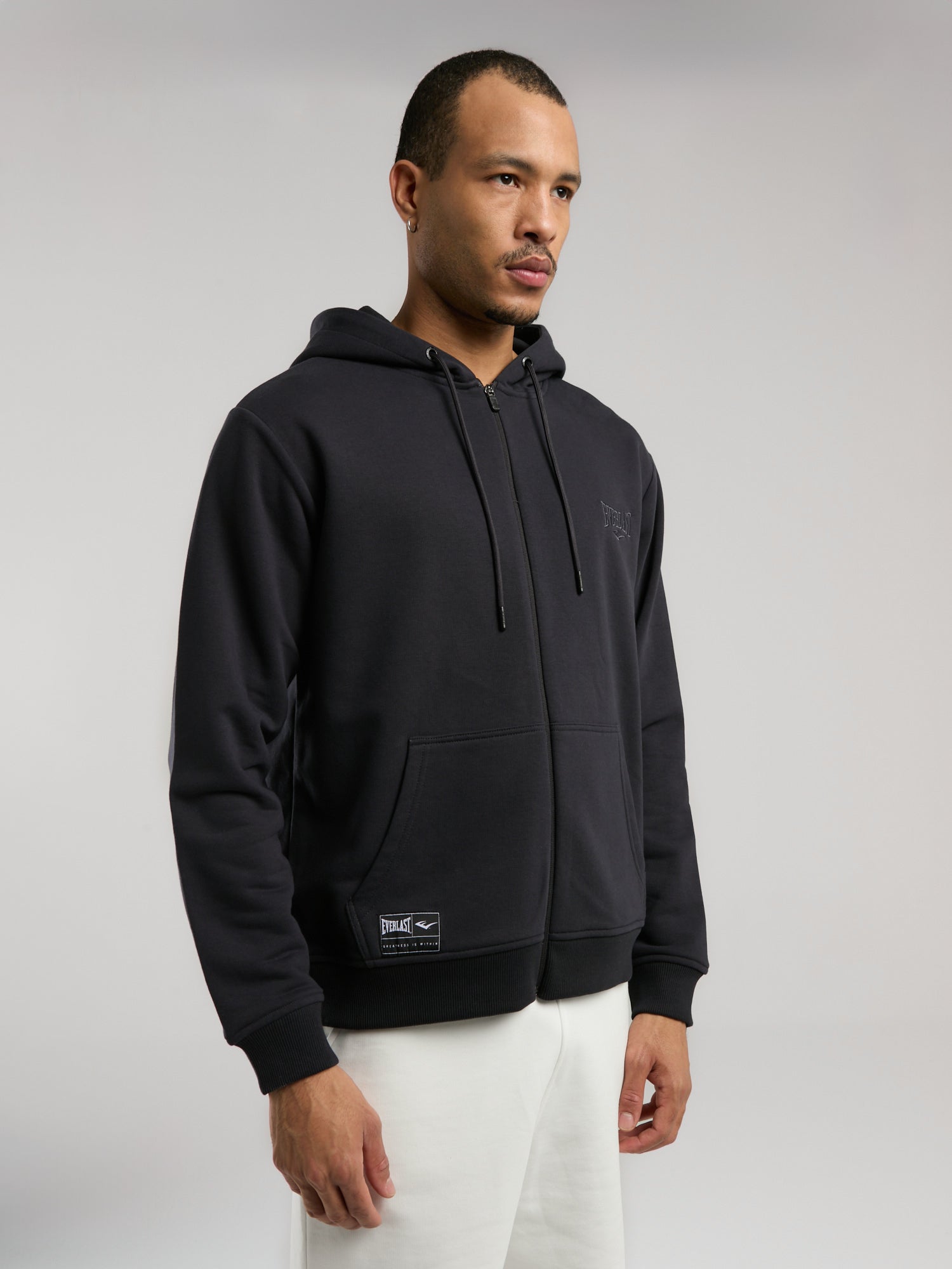 Ever Essentials Regular Antrasit Erkek Kapüşonlu Full Zip Sweatshirt - 4