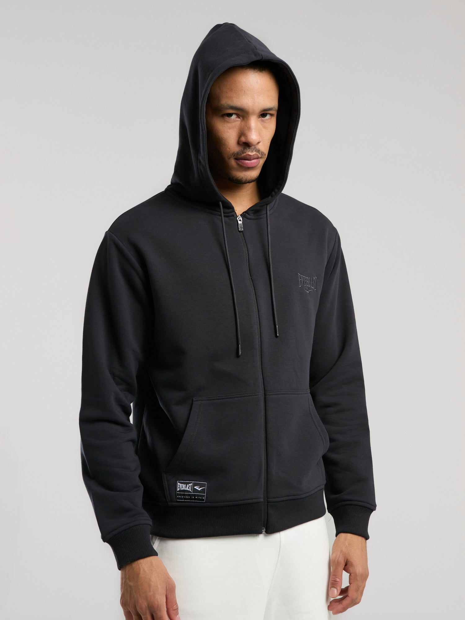 Ever Essentials Regular Antrasit Erkek Kapüşonlu Full Zip Sweatshirt - 5