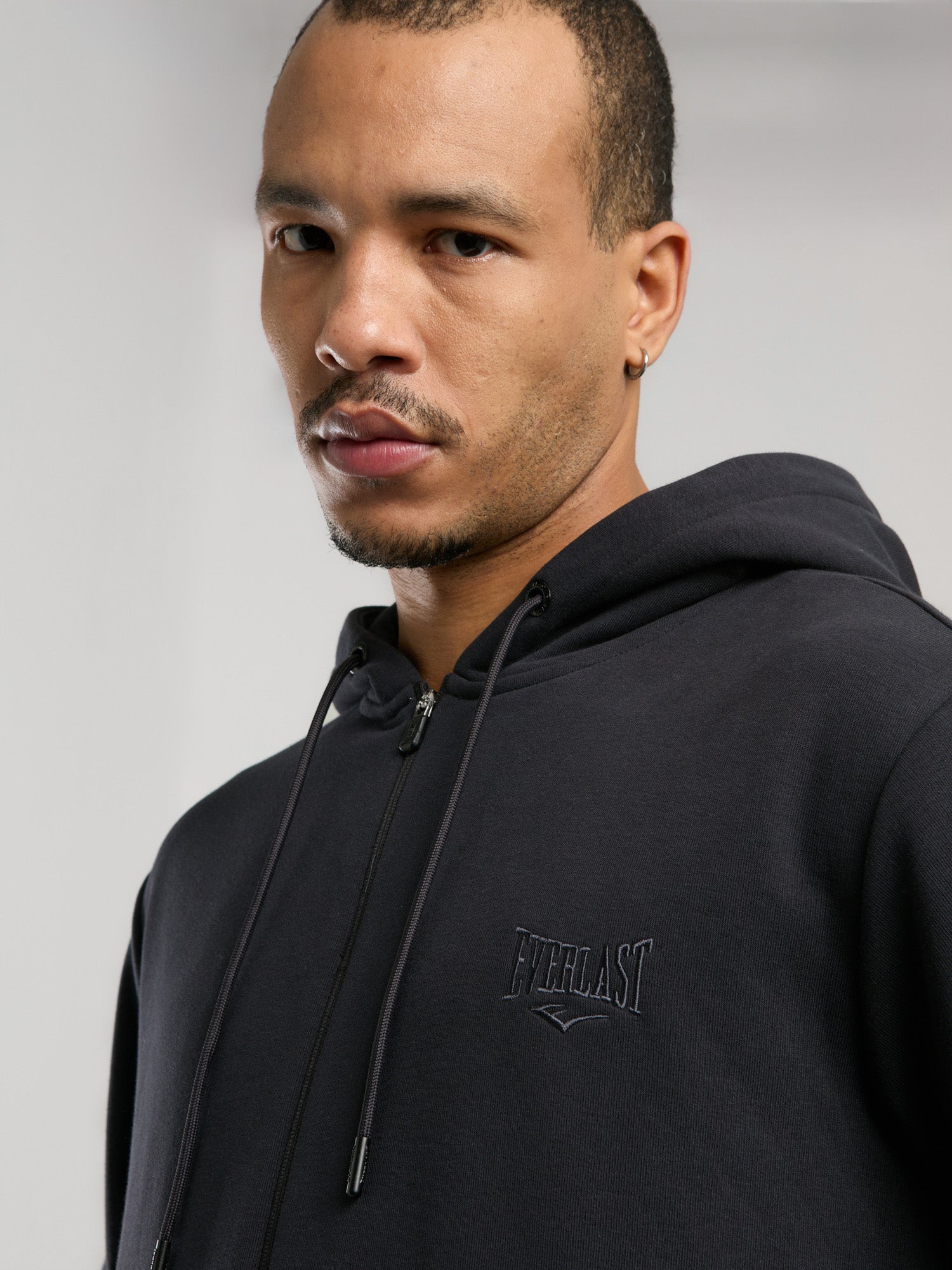 Ever Essentials Regular Antrasit Erkek Kapüşonlu Full Zip Sweatshirt - 6