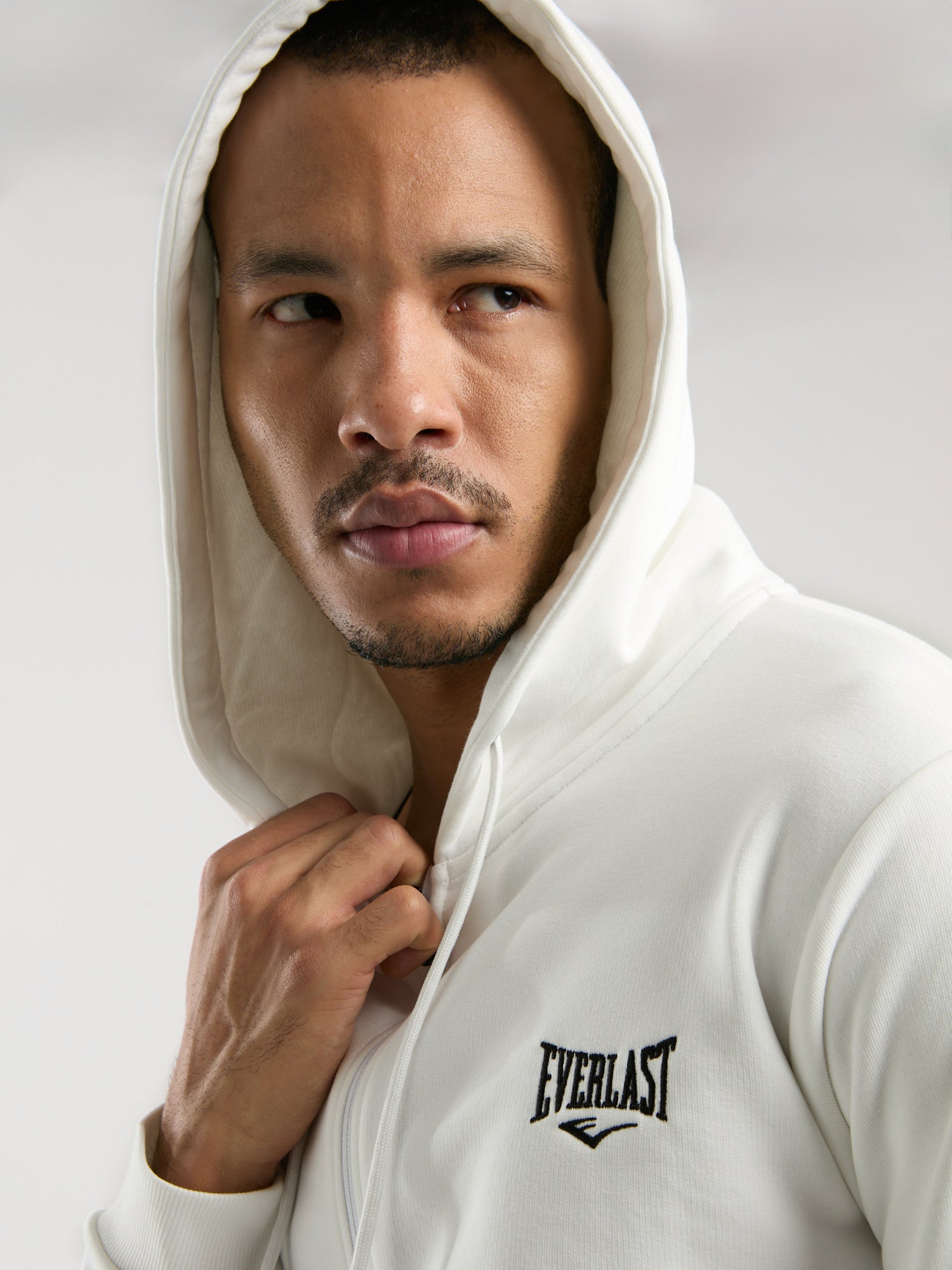 Ever Essentials Regular Beyaz Erkek Kapüşonlu Full Zip Sweatshirt - 7