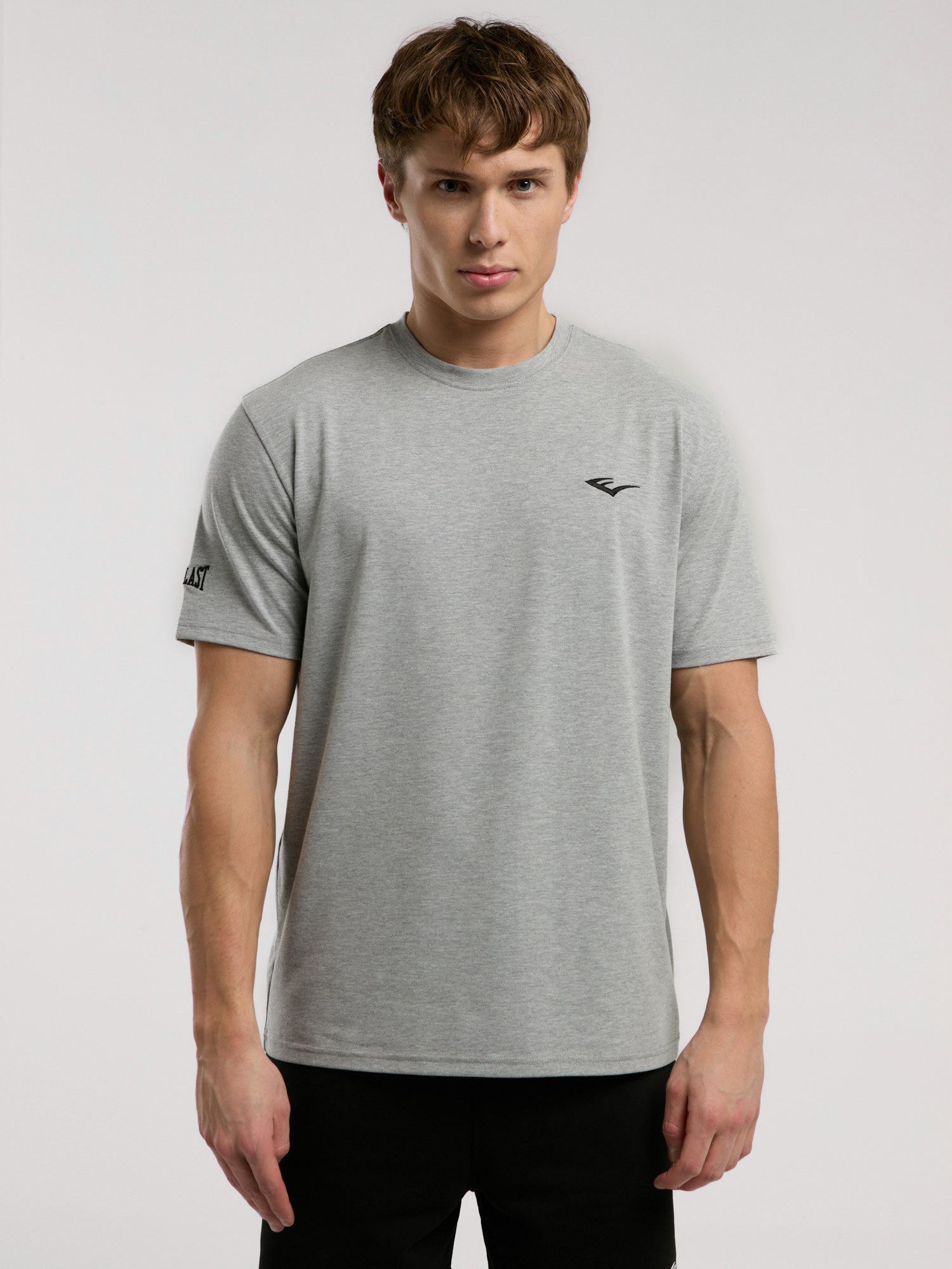 Ever Essentials Regular Gri Melanj Erkek Tişört