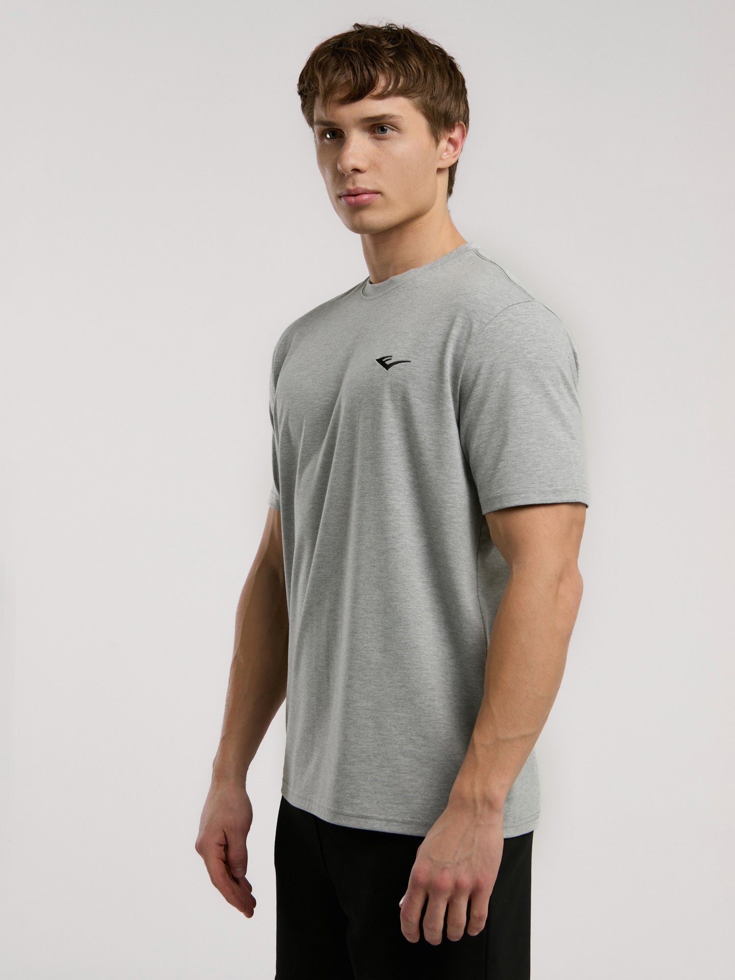 Ever Essentials Regular Gri Melanj Erkek Tişört - 4