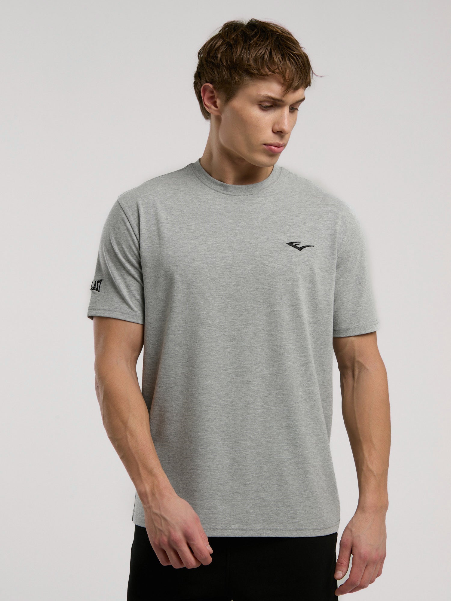 Ever Essentials Regular Gri Melanj Erkek Tişört - 5