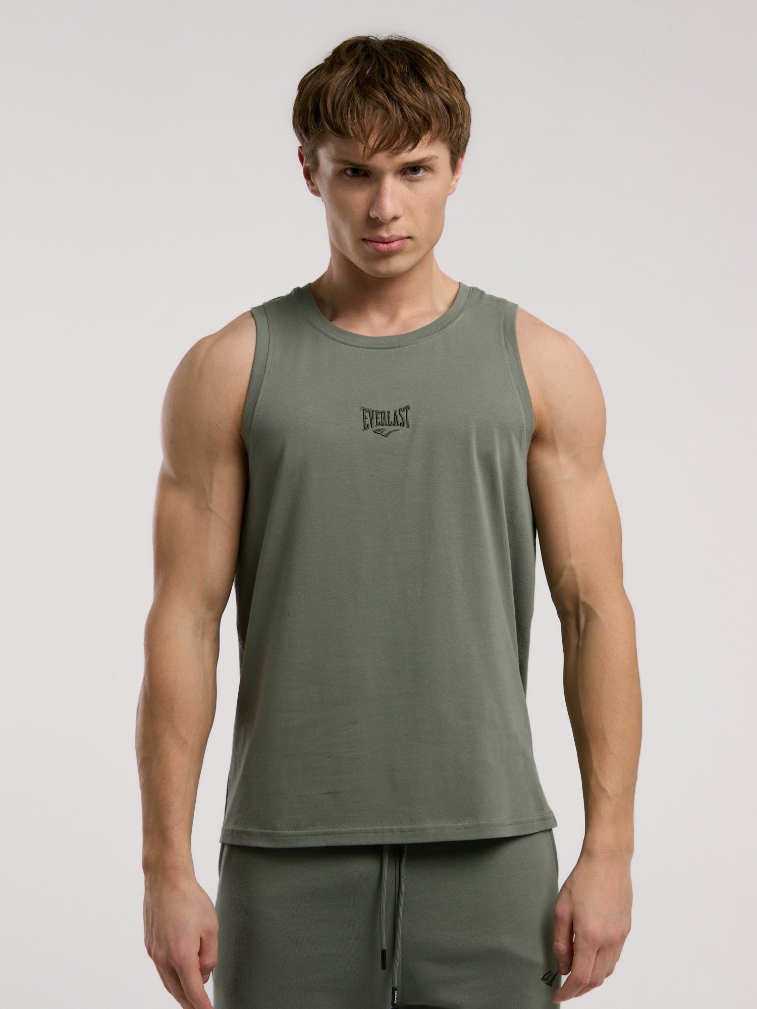 Ever Essentials Regular Haki Erkek Kolsuz Tişört