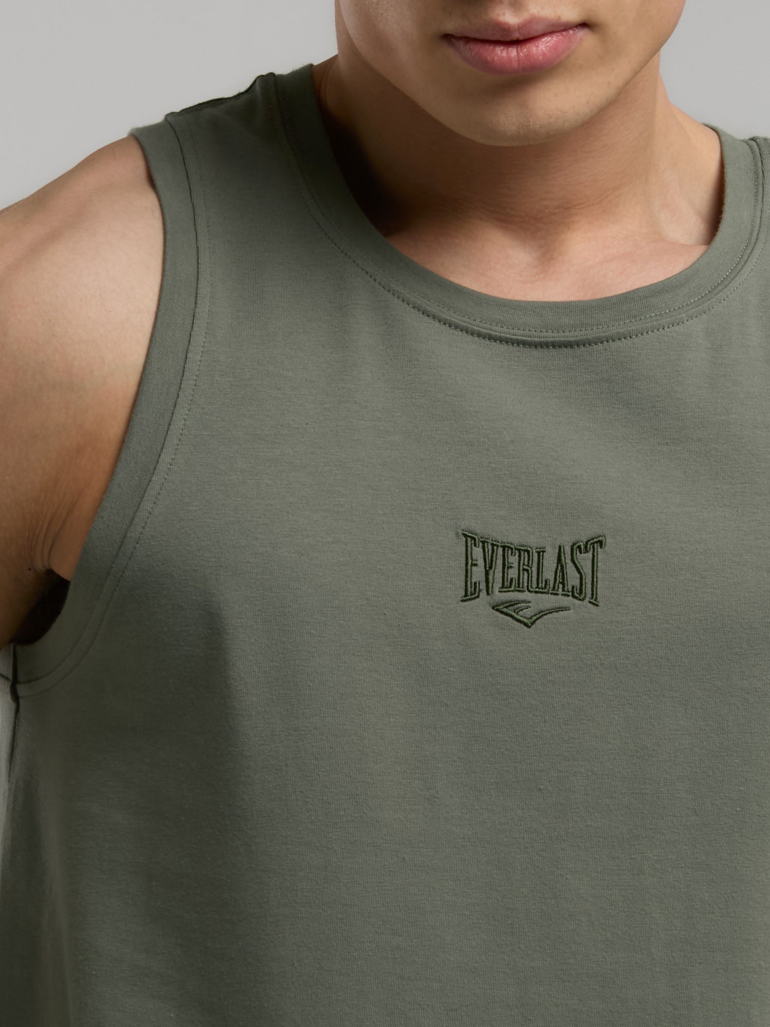 Ever Essentials Regular Haki Erkek Kolsuz Tişört - 3