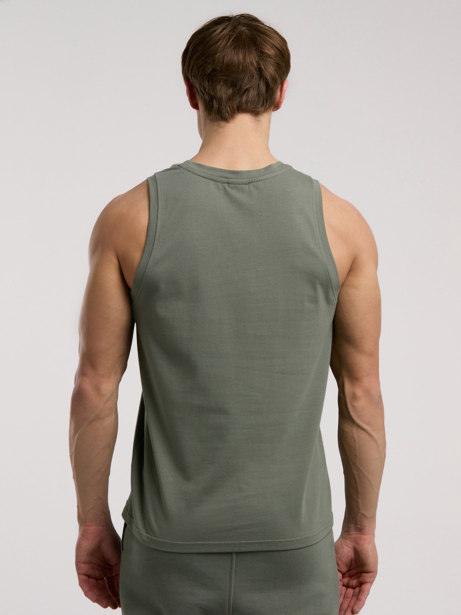 Ever Essentials Regular Haki Erkek Kolsuz Tişört - 6