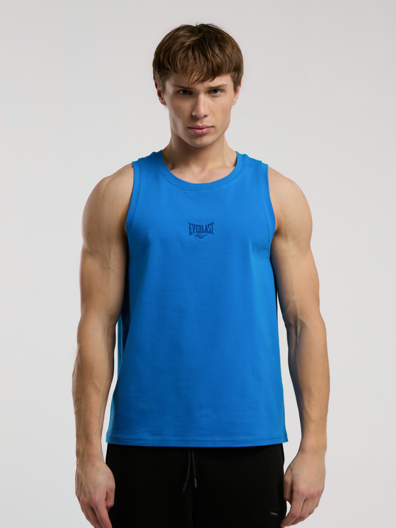 Ever Essentials Regular Mavi Erkek Kolsuz Tişört