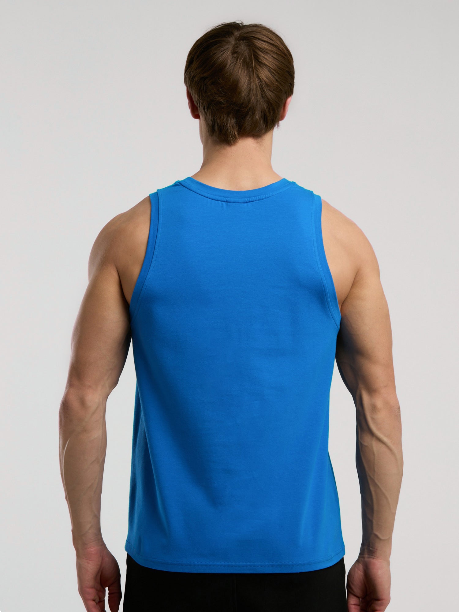 Ever Essentials Regular Mavi Erkek Kolsuz Tişört - 3