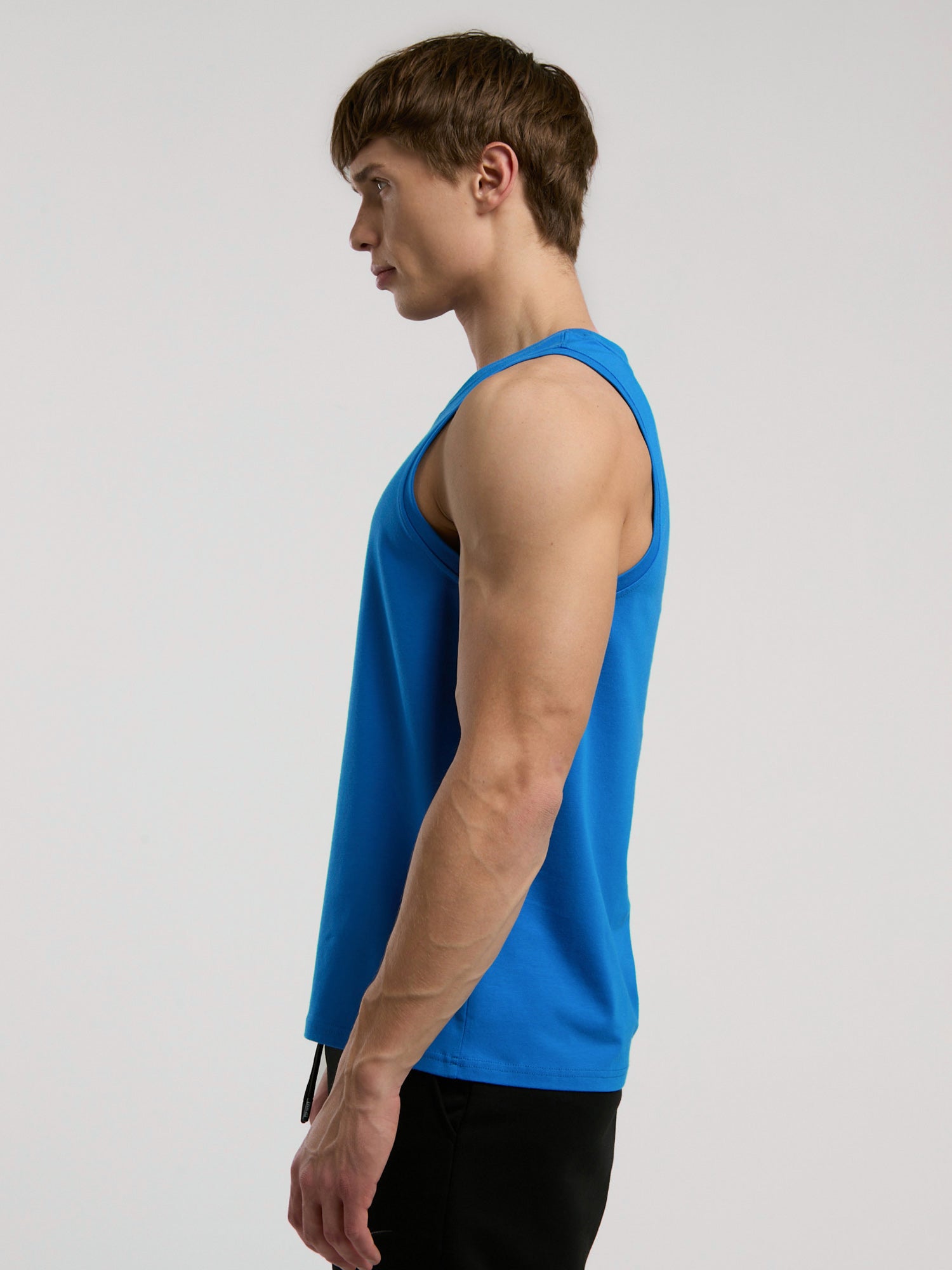 Ever Essentials Regular Mavi Erkek Kolsuz Tişört - 5