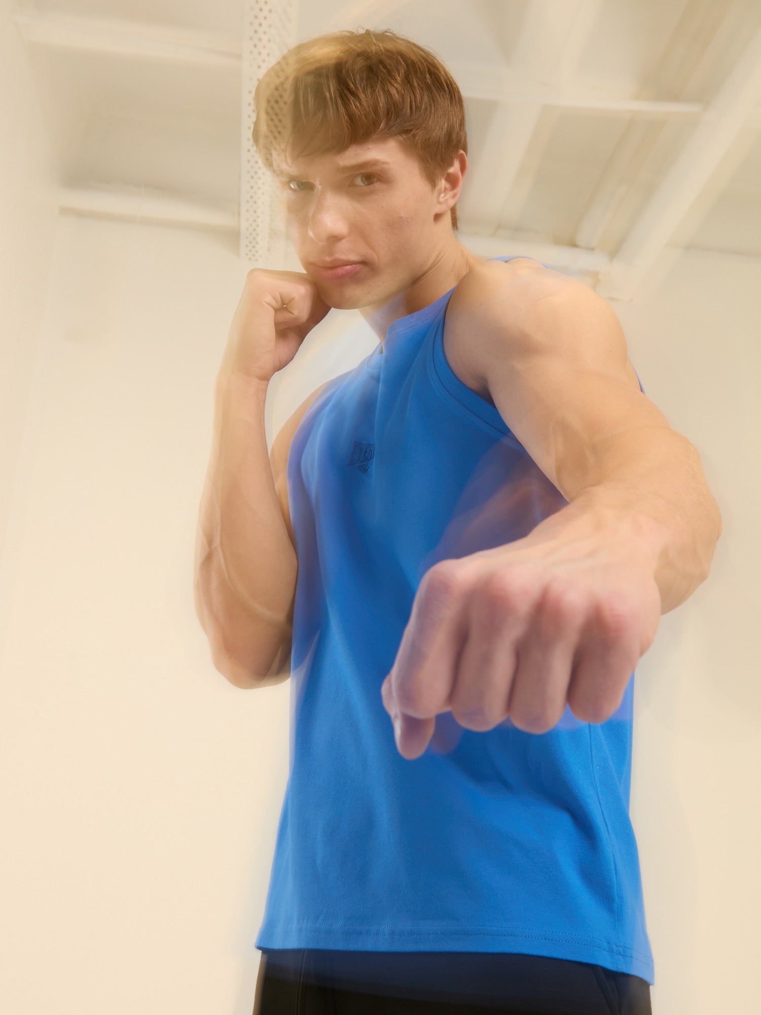 Ever Essentials Regular Mavi Erkek Kolsuz Tişört - 6