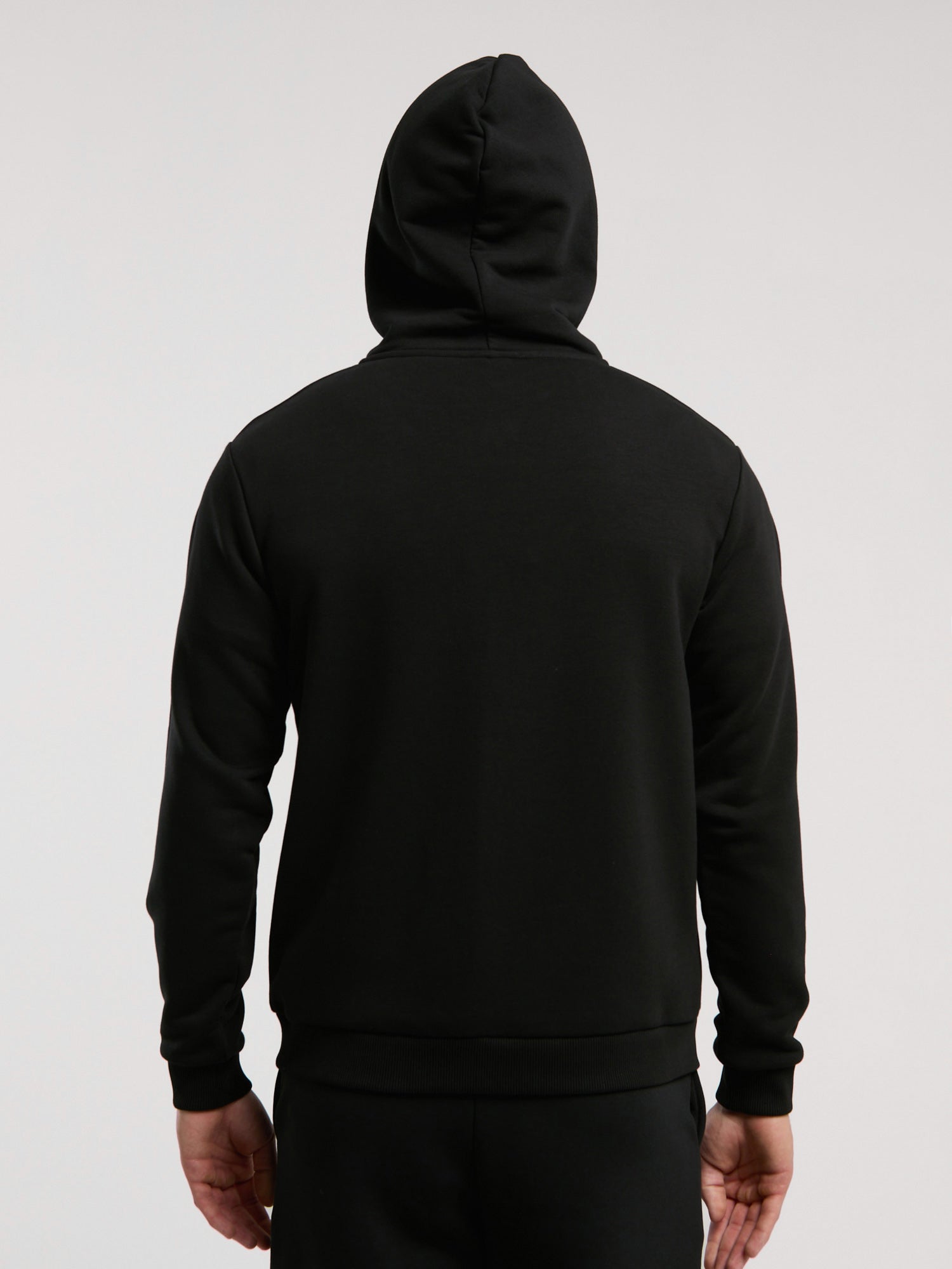 Ever Essentials Regular Siyah Erkek Kapüşonlu Full Zip Sweatshirt - 3