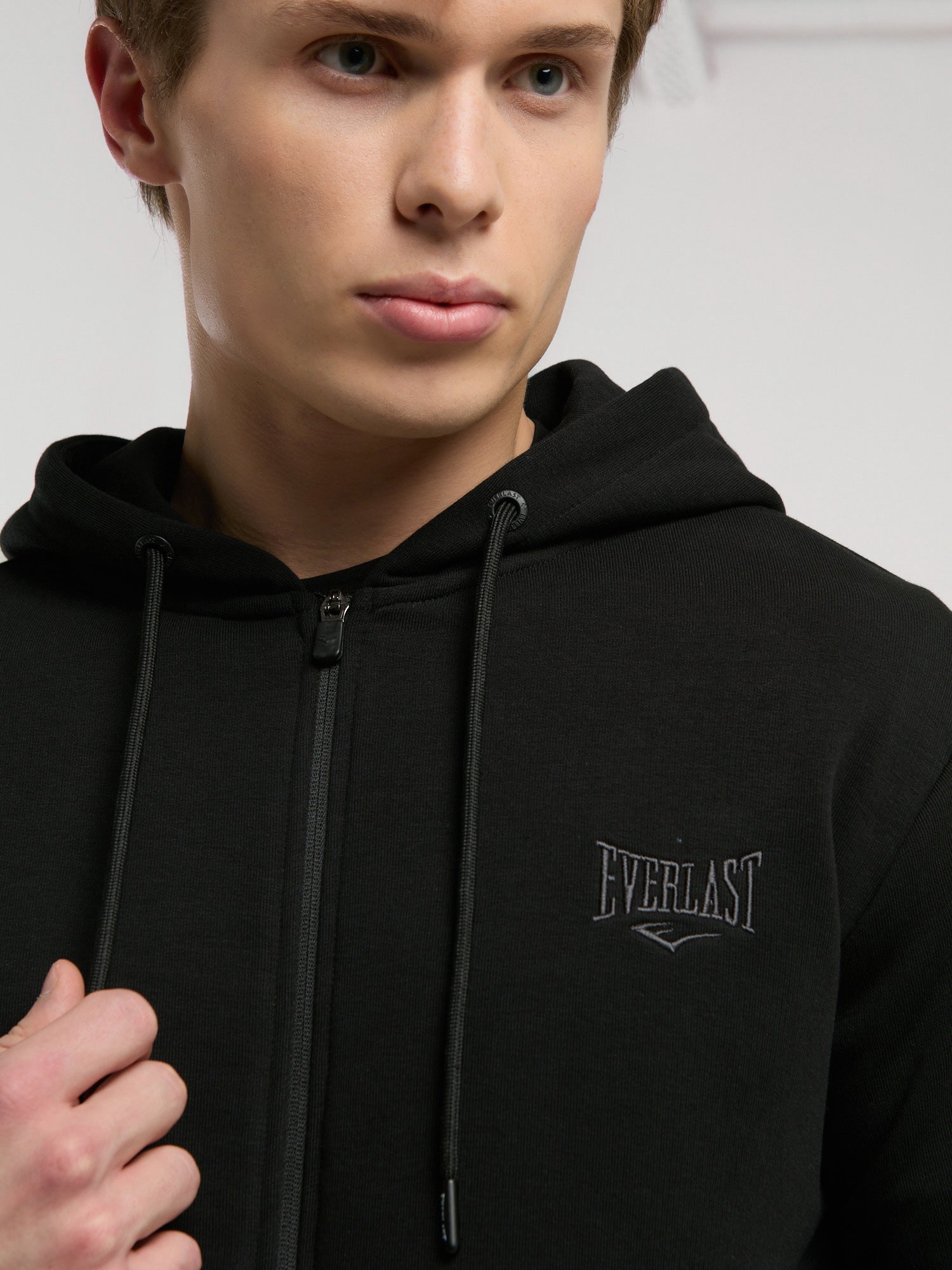 Ever Essentials Regular Siyah Erkek Kapüşonlu Full Zip Sweatshirt - 7