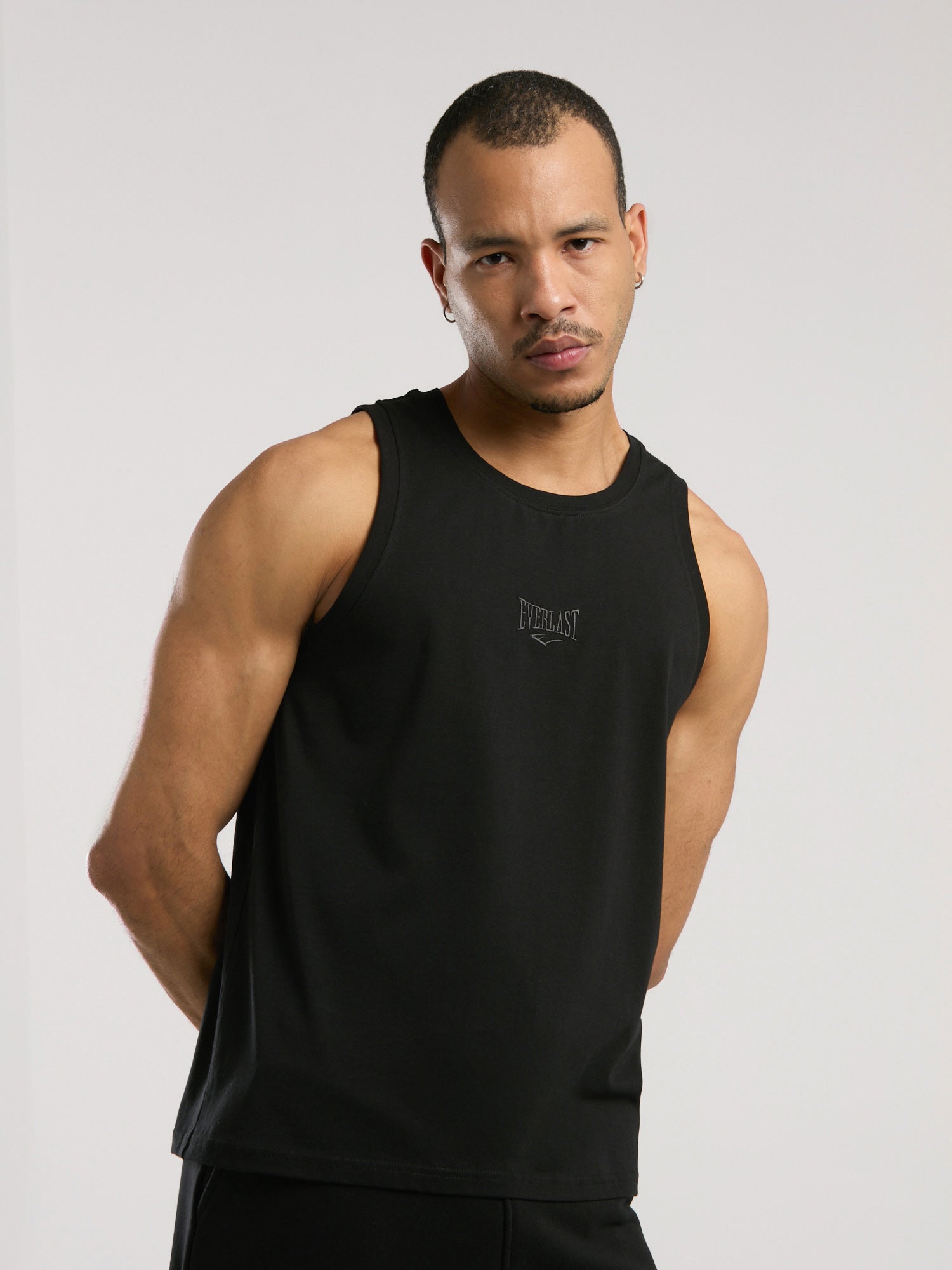 Ever Essentials Regular Siyah Erkek Kolsuz Tişört - 4