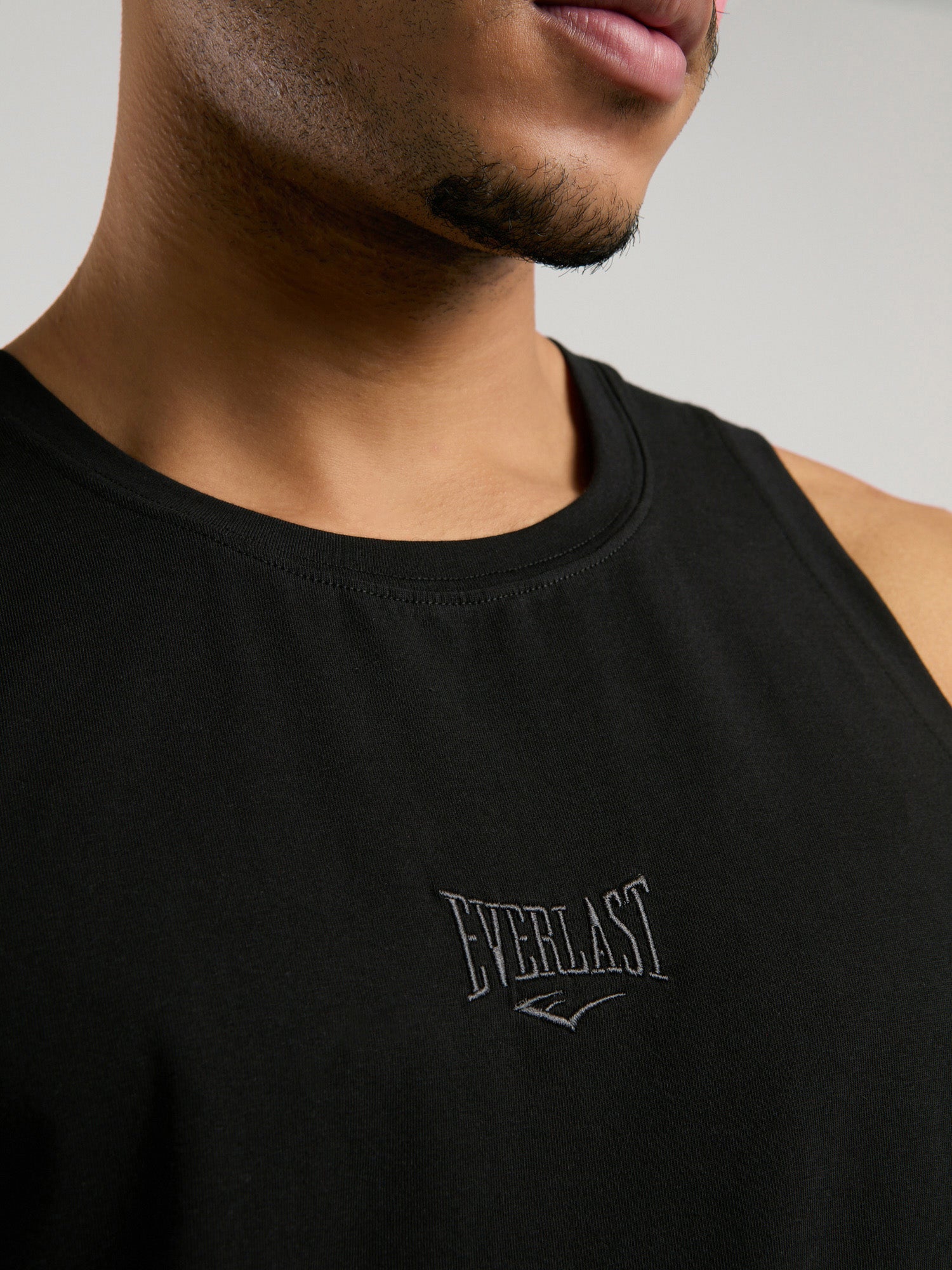 Ever Essentials Regular Siyah Erkek Kolsuz Tişört - 5