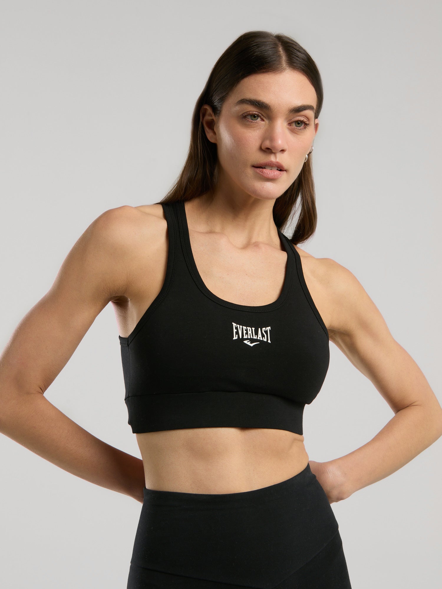 Ever Essentials Siyah Kadın Pamuk Sporcu Sütyeni - 3
