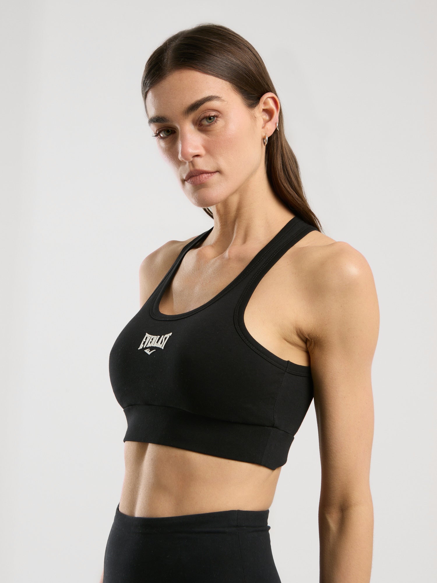 Ever Essentials Siyah Kadın Pamuk Sporcu Sütyeni - 4