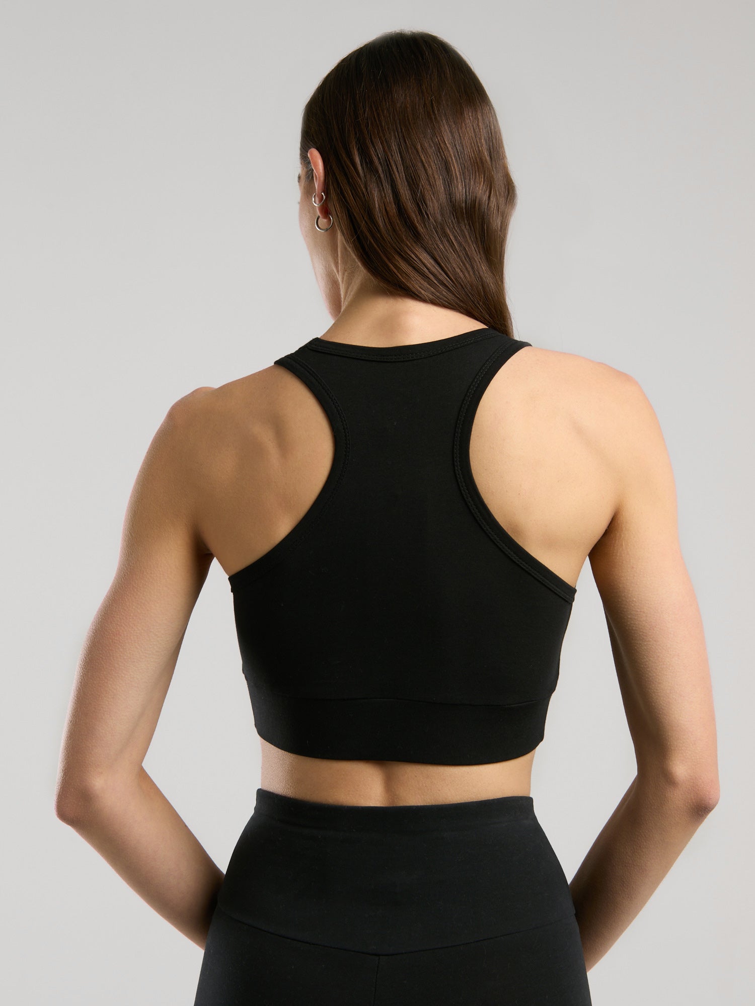 Ever Essentials Siyah Kadın Pamuk Sporcu Sütyeni - 5