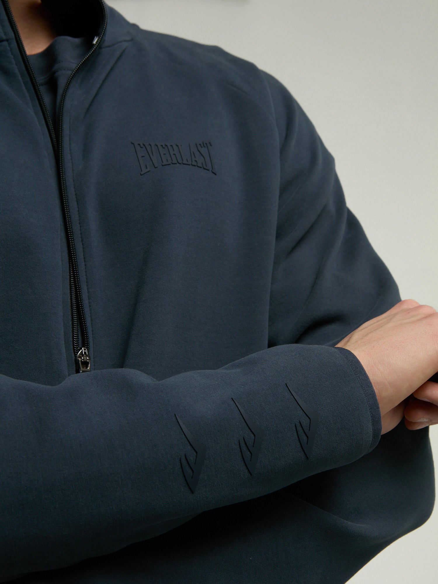 Ever Relaxed Regular Antrasit Yüksek Yaka Erkek Full Zip Sweatshirt - 6