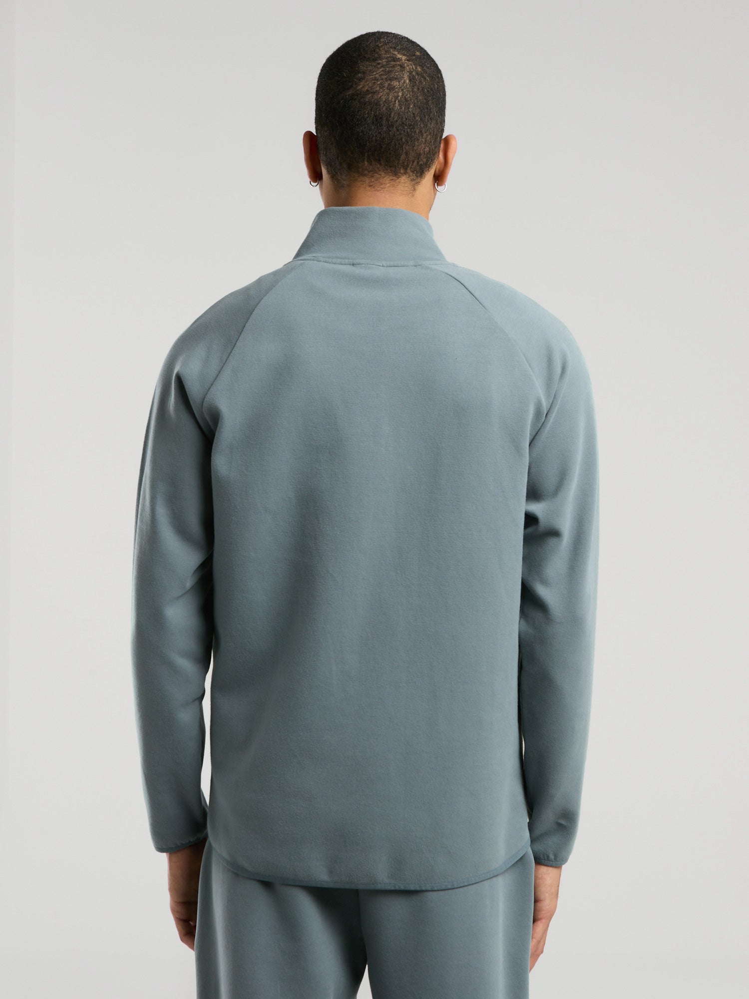 Ever Relaxed Regular Gri Yüksek Yaka Erkek Full Zip Sweatshirt - 6