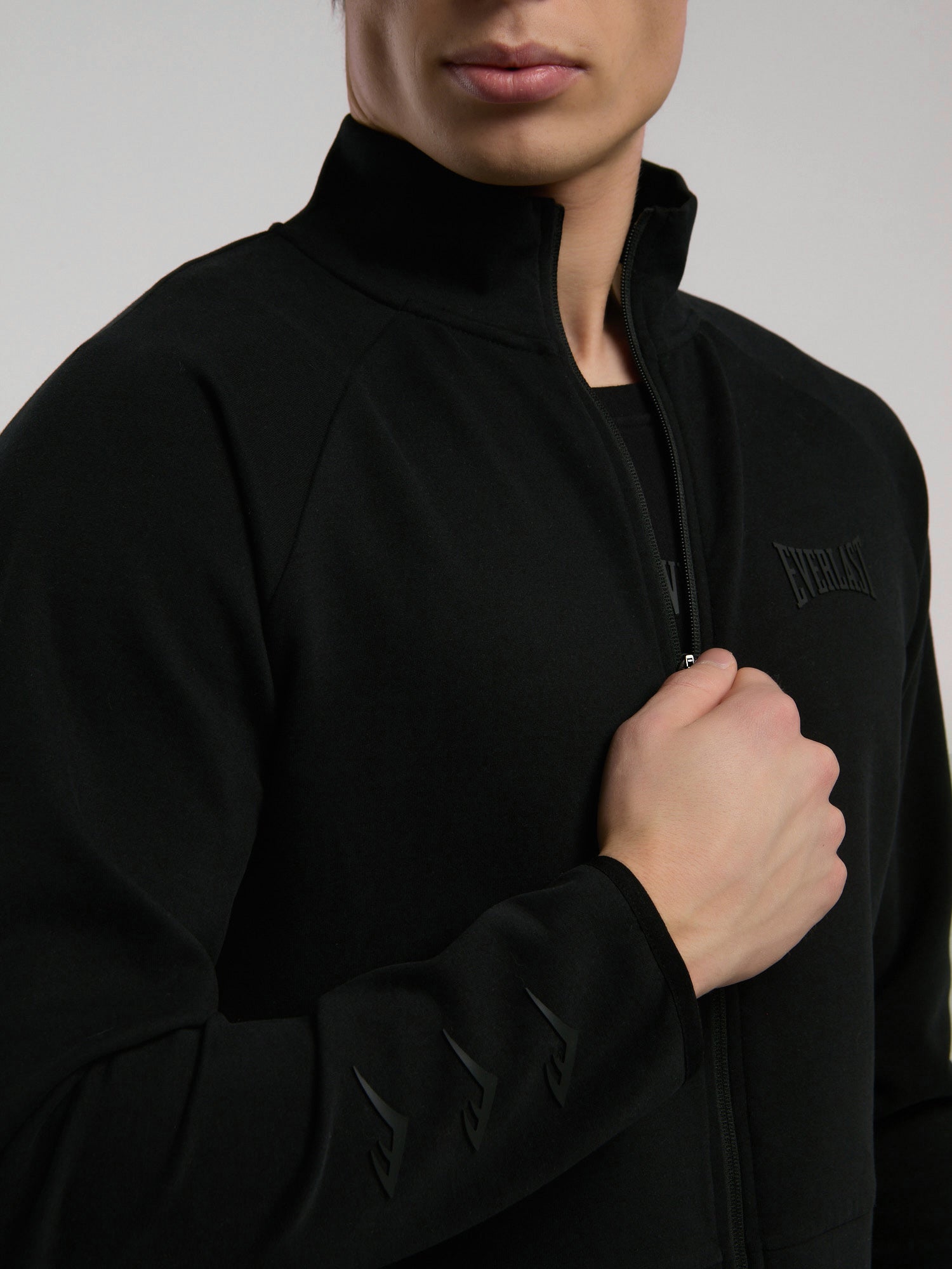 Ever Relaxed Regular Siyah Yüksek Yaka Erkek Full Zip Sweatshirt - 6