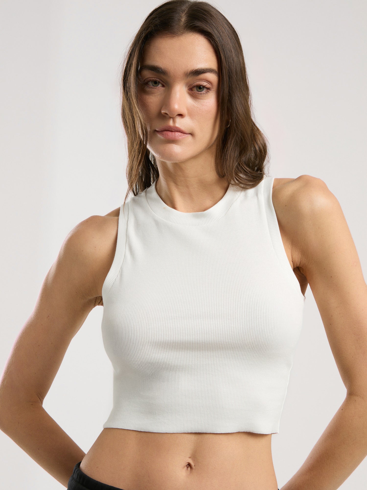 Ever Relaxed Rib Beyaz Kadın Thick-Strapped Atlet