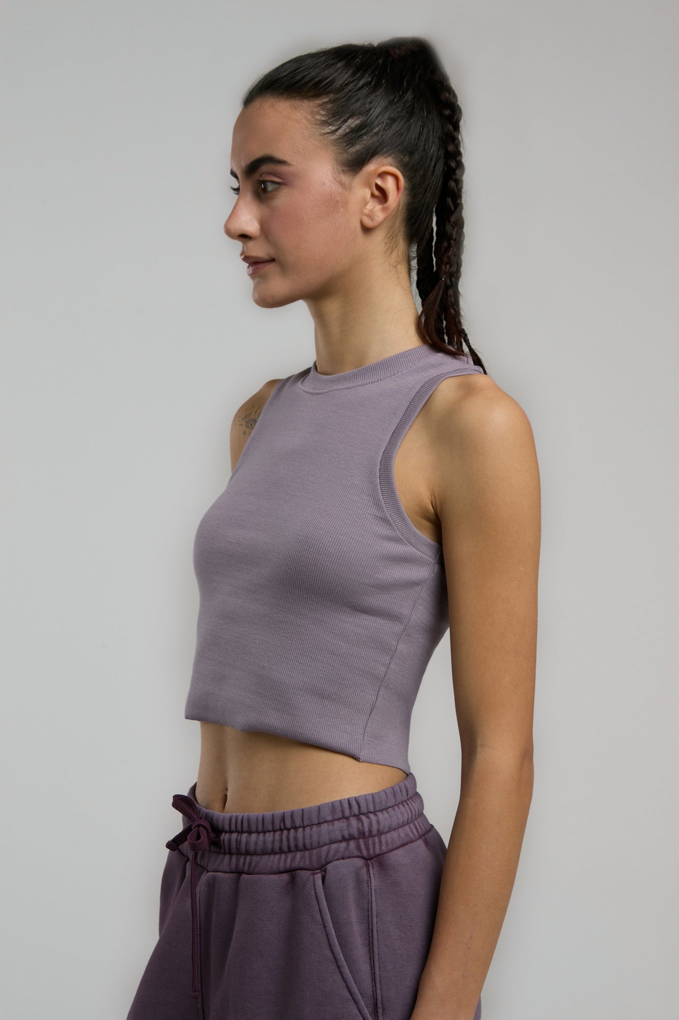 Ever Relaxed Rib Mürdüm Kadın Atlet - 4