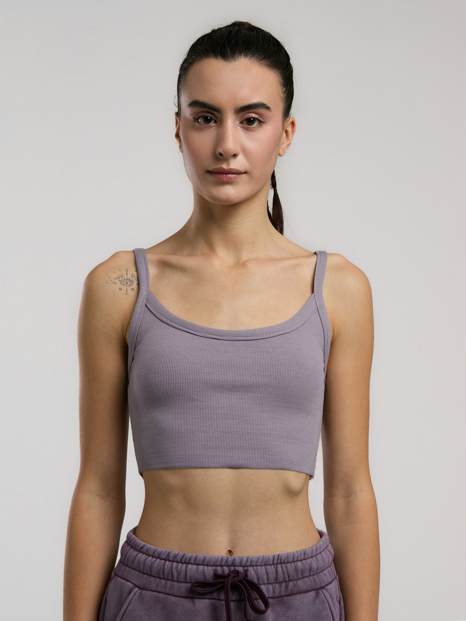 Ever Relaxed Rib Mürdüm Kadın Atlet Büstiyer