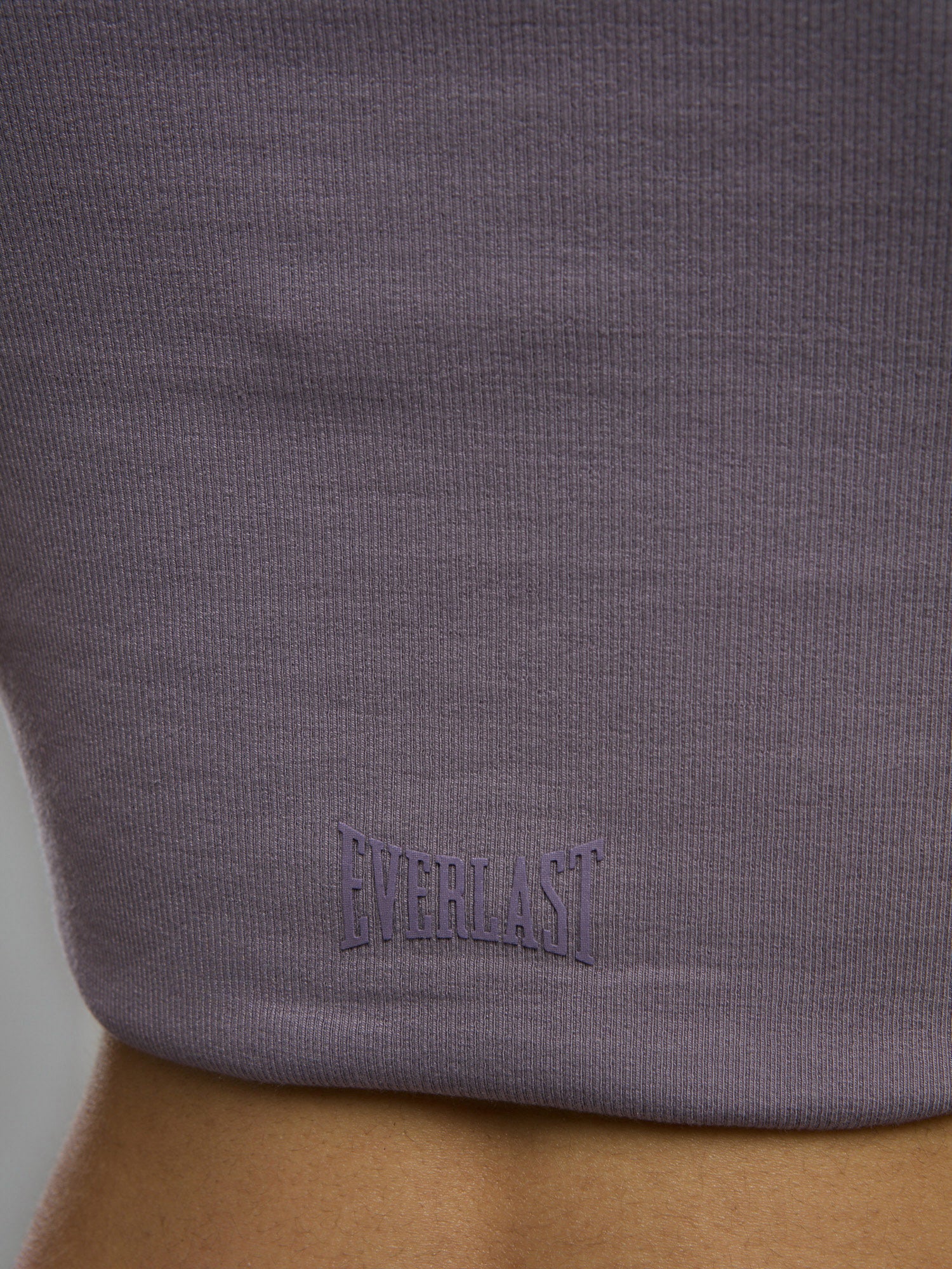 Ever Relaxed Rib Mürdüm Kadın Crop Tişört - 3