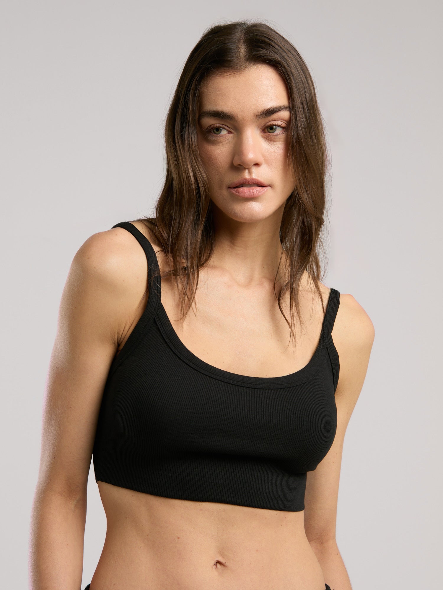 Ever Relaxed Rib Siyah Kadın Atlet Büstiyer