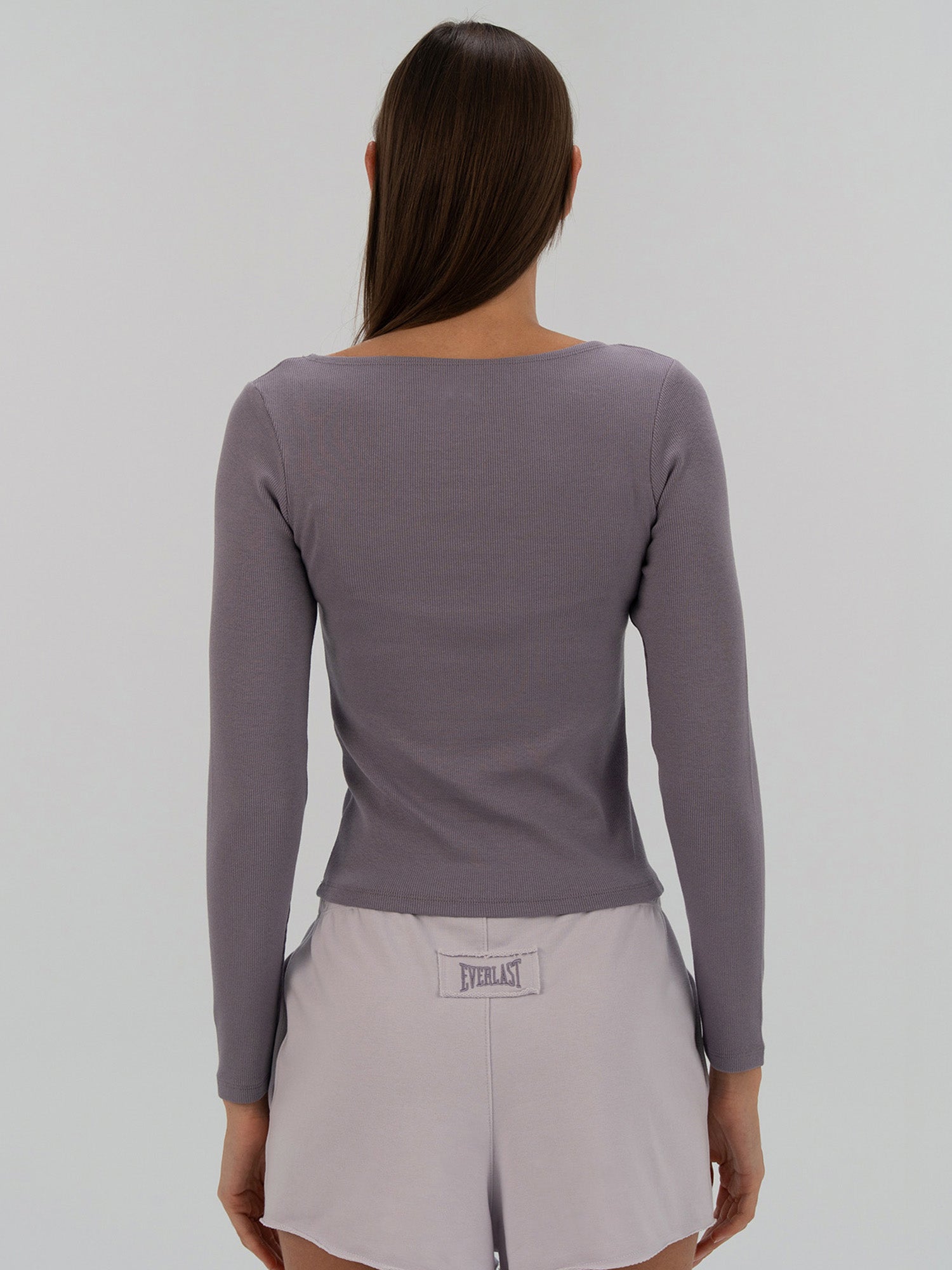 Ever Relaxed Rib Wmn Mürdüm Kadın Uzun Kollu Tişört - 3