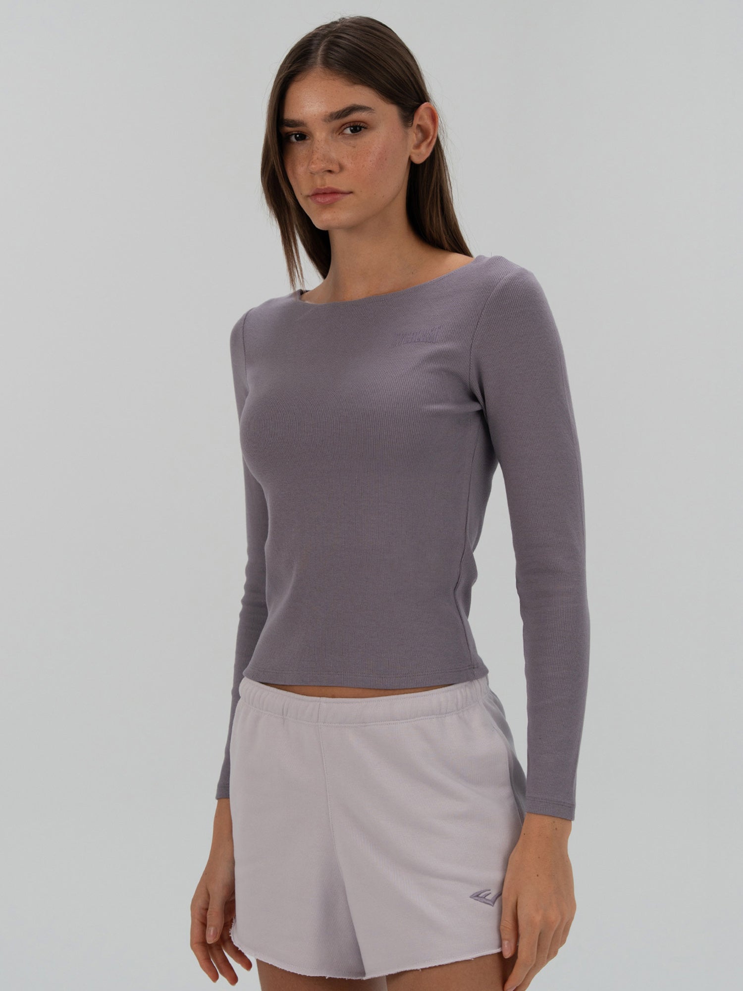 Ever Relaxed Rib Wmn Mürdüm Kadın Uzun Kollu Tişört - 5
