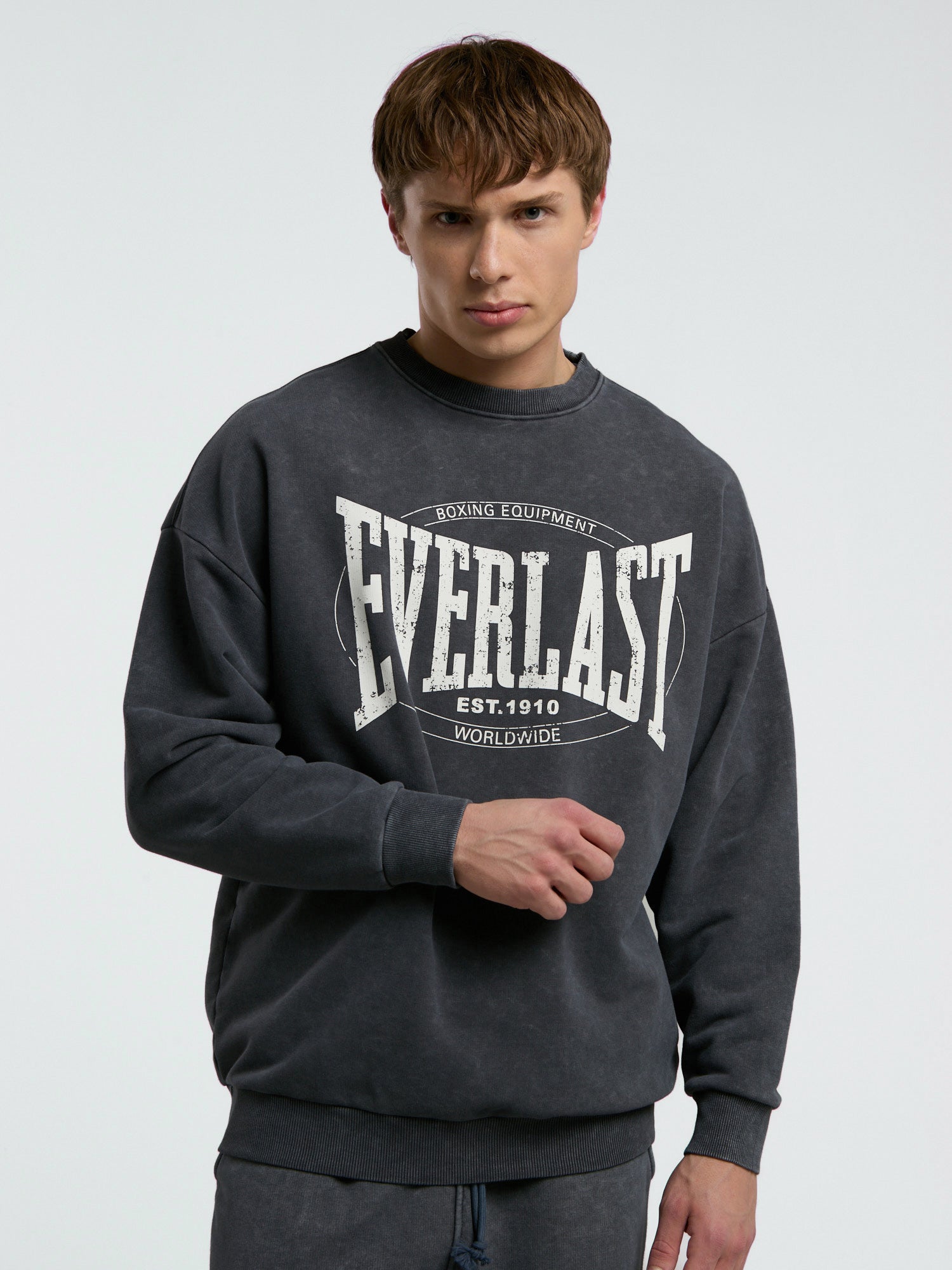 Everlast Authentic Boxing Oversize Antrasit Erkek Sweatshirt - 4
